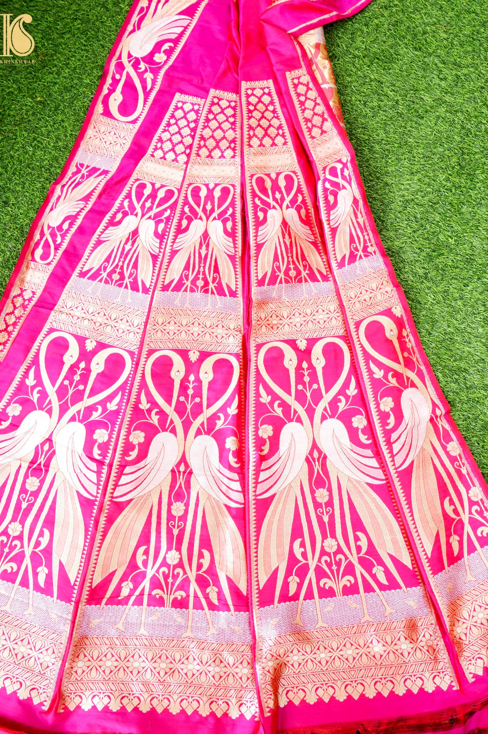 Handloom Banarasi Katan Silk Kalidar Swanwi Lehenga