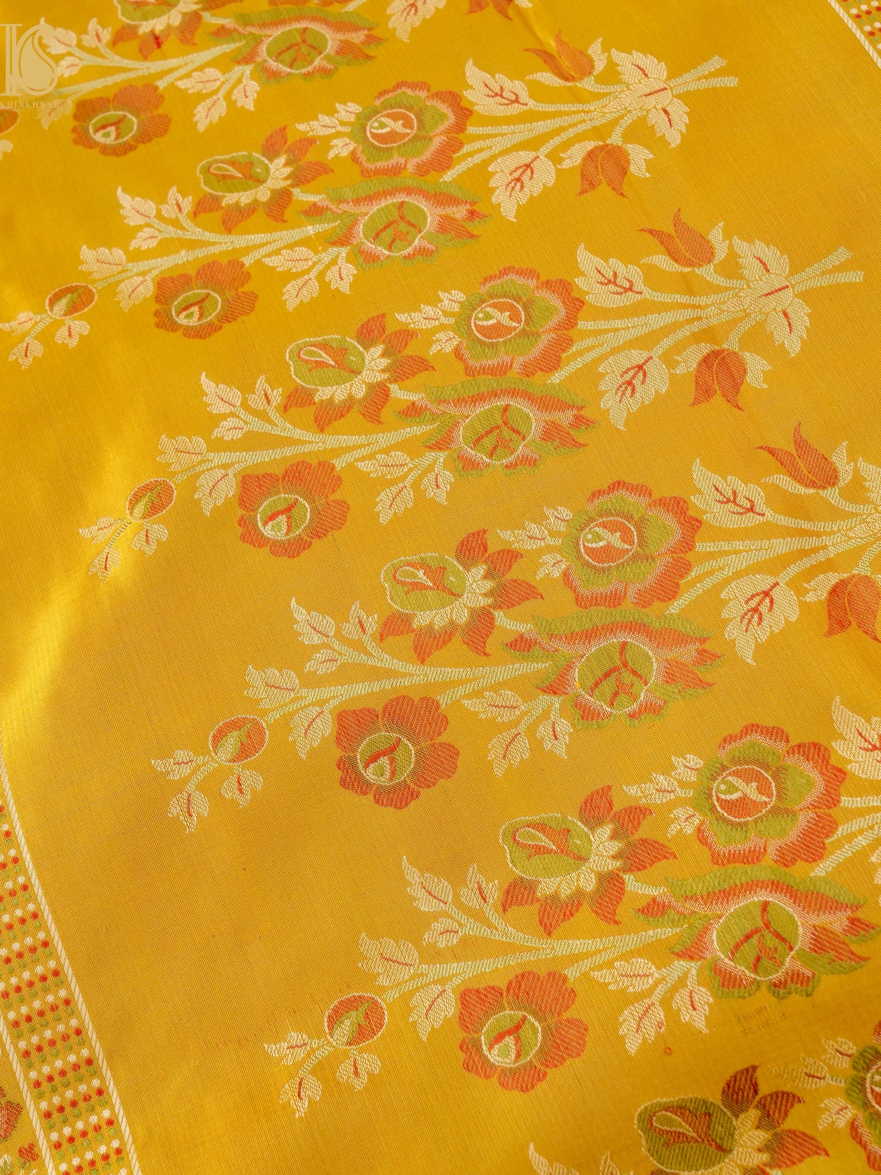 Handloom Banarasi Silk Resham Tanchoi Saree