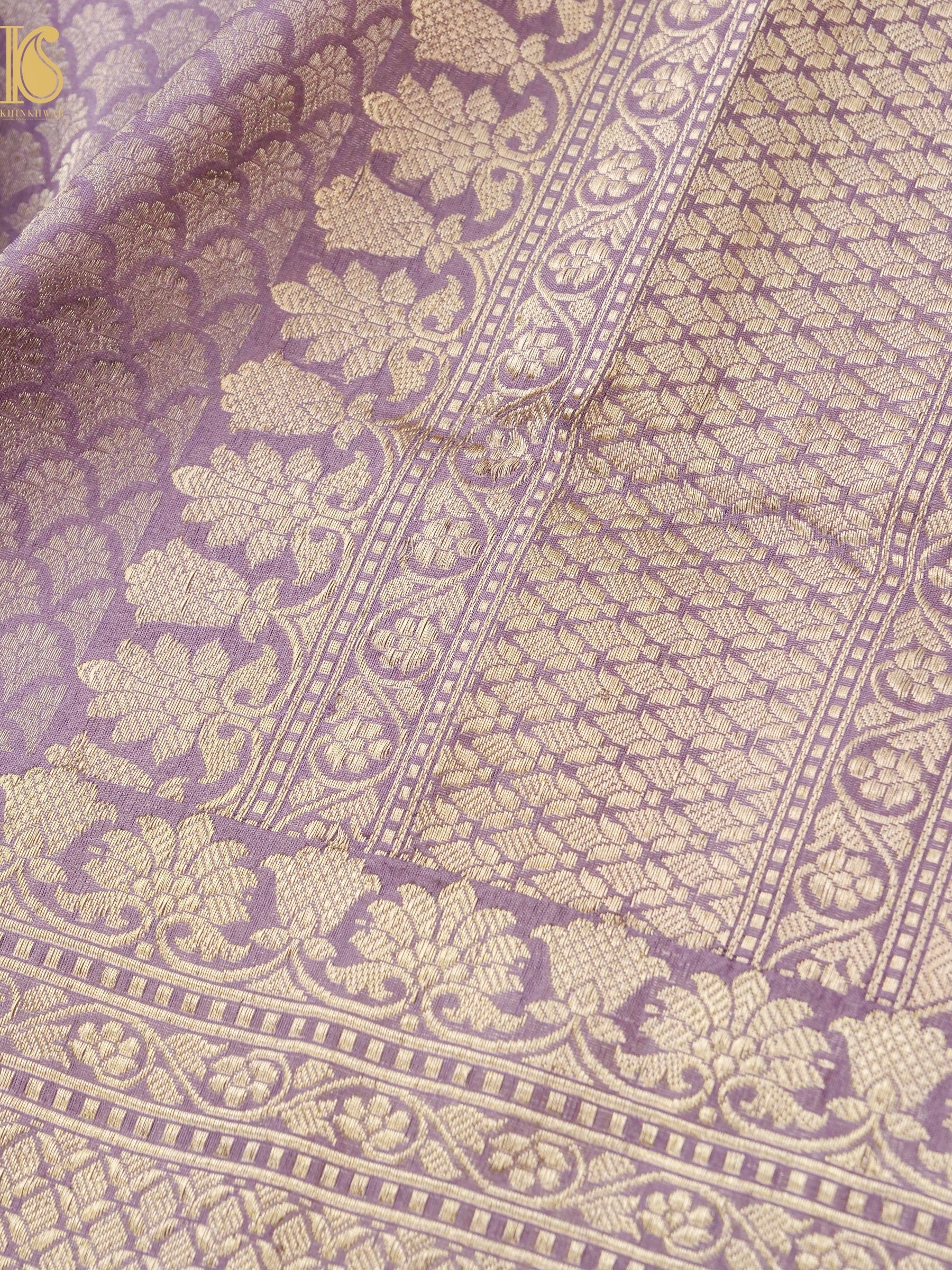 Handloom Banarasi Katan Silk Zari Tanchoi Saree with Kadwa Boota - Khinkhwab