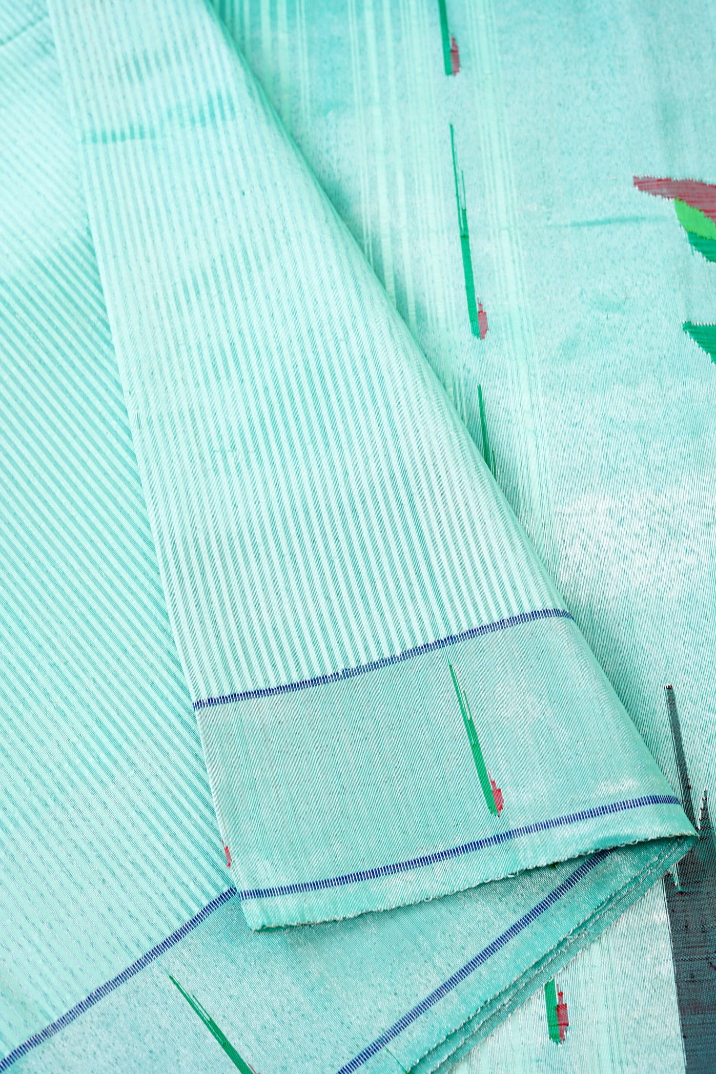 Handwoven Paithani Silk Tissue Saree with Peacock Pallu