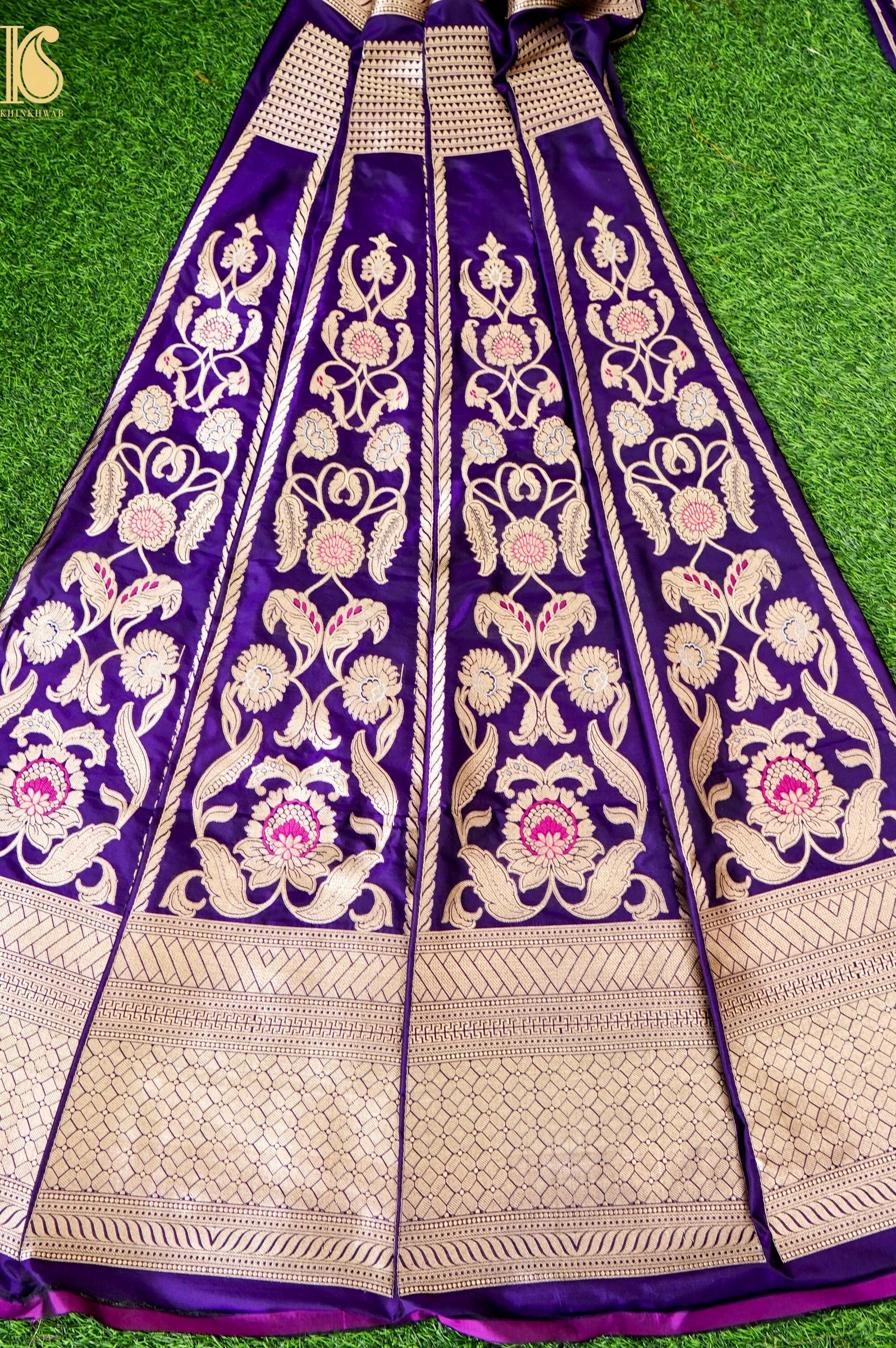 Handloom Banarasi Katan Silk Kalidar Latikaa Lehenga