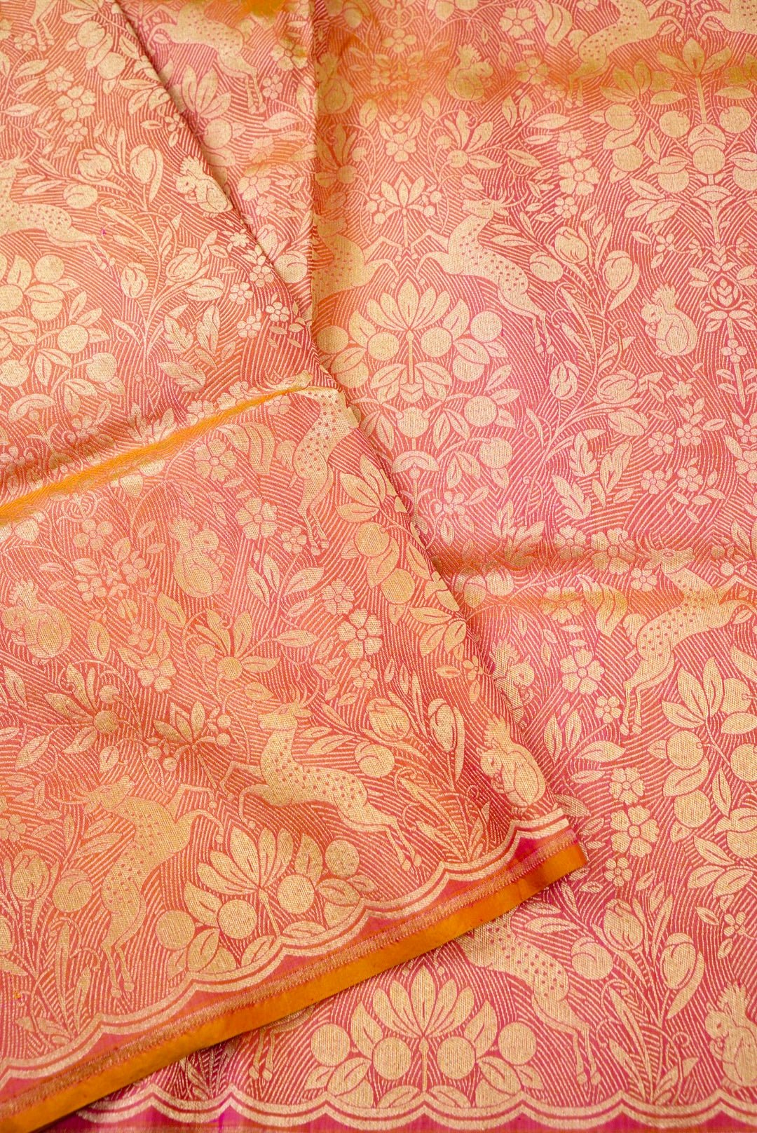 Handloom Banarasi Katan Silk Brocade Shikargah Saree