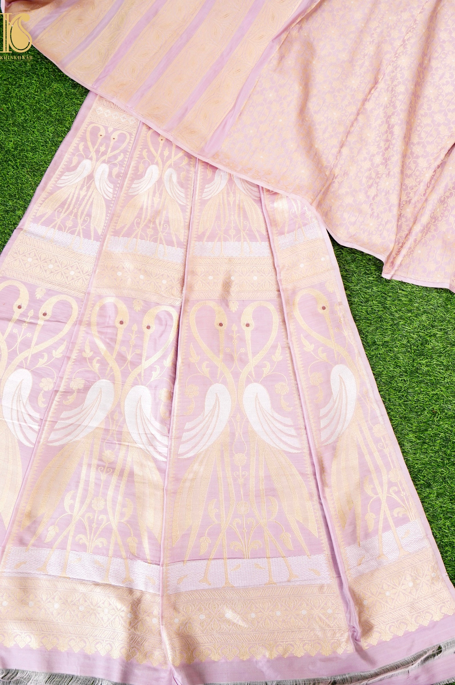 Handloom Banarasi Katan Silk Kalidar Swanwi Lehenga