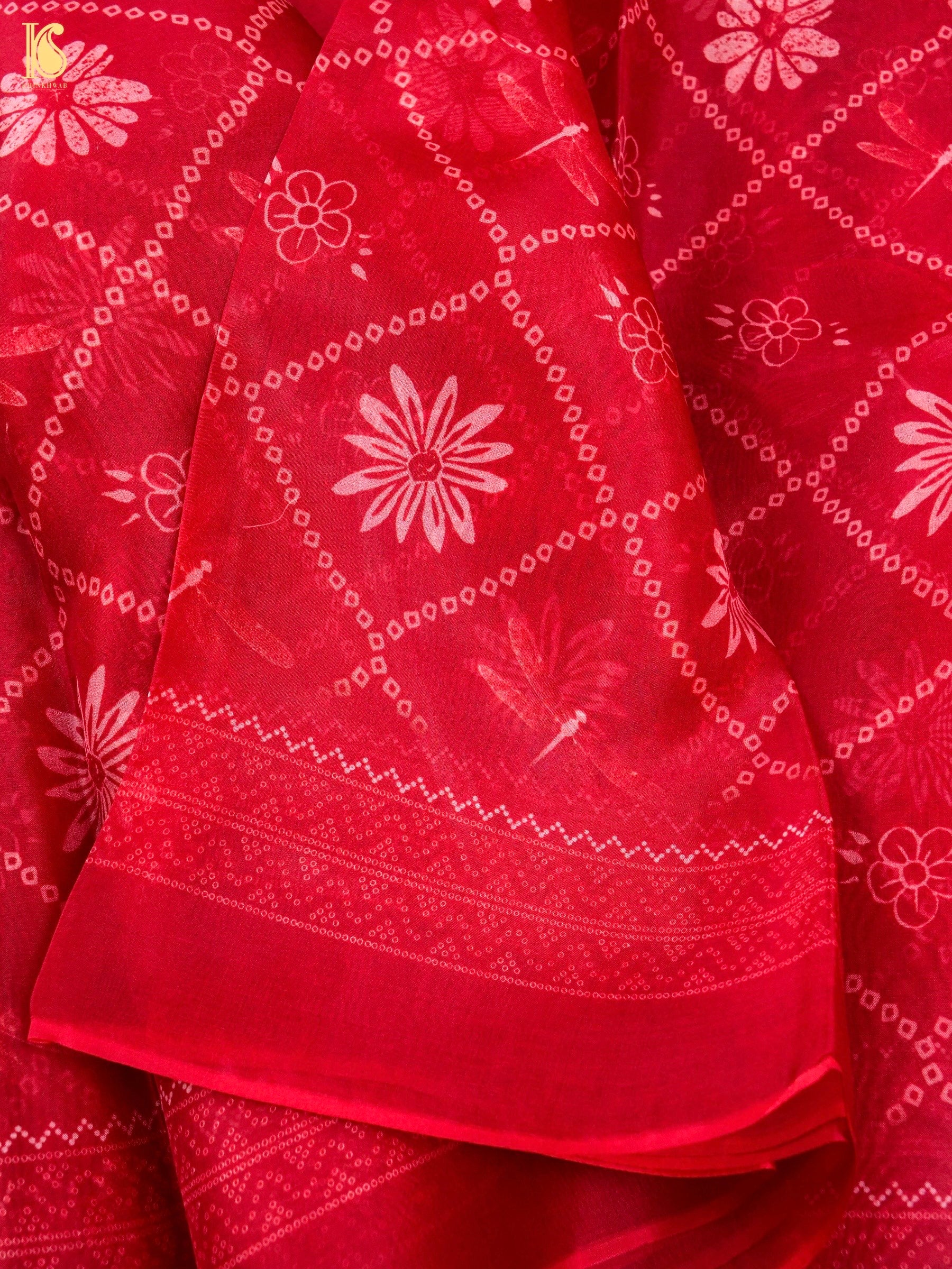 Organza Silk Print Saree