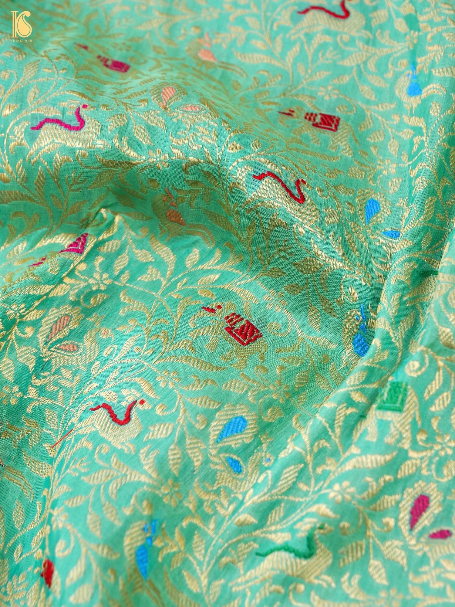 Handwoven Banarasi Katan Silk Shikargah Dupatta