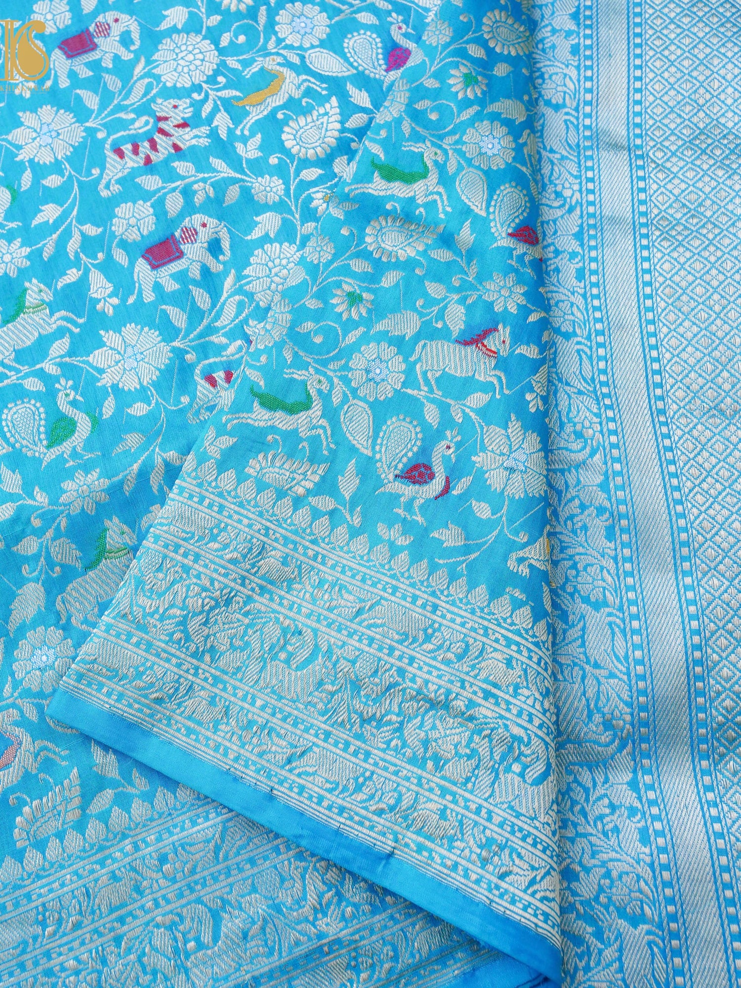 Handloom Banarasi Katan Silk Shikargah Saree