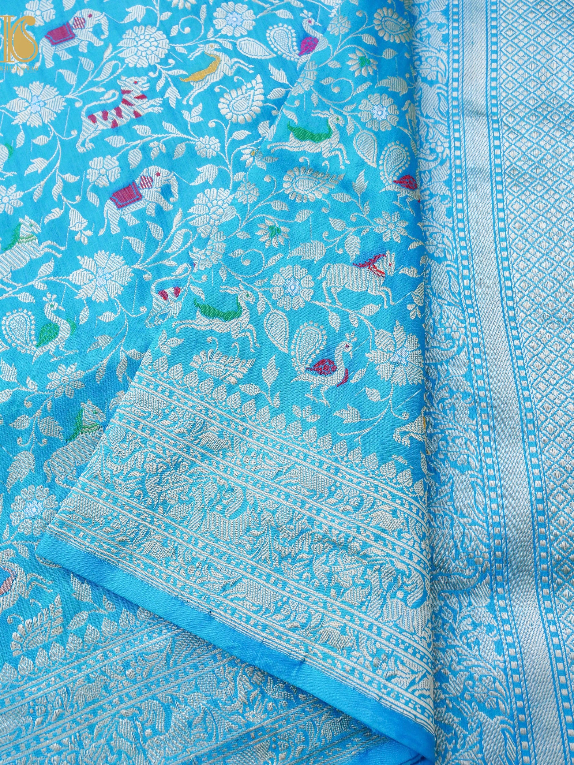 Handloom Banarasi Katan Silk Shikargah Saree