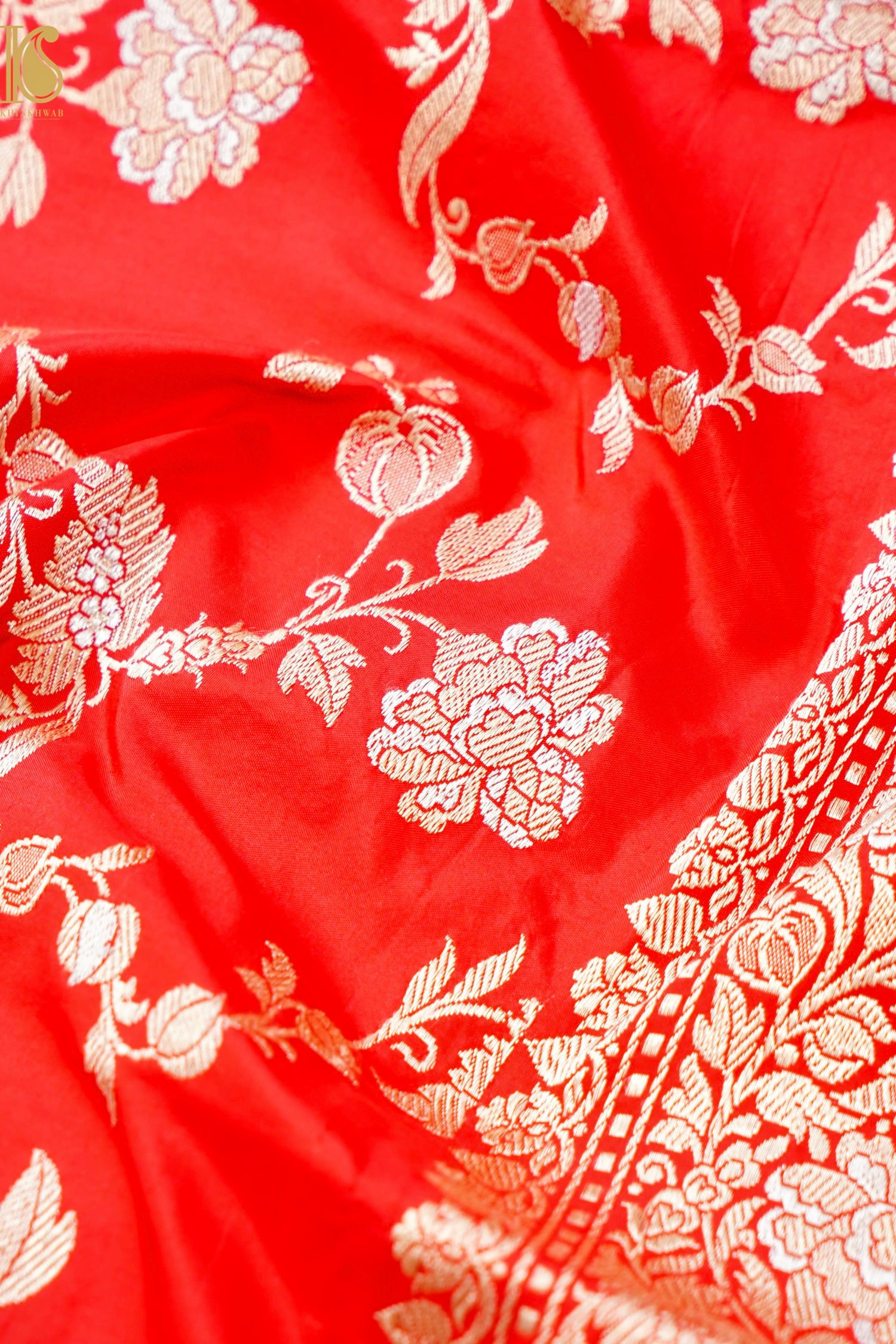 Banarasi Katan Silk Handwoven Kadwa Jaal Saree