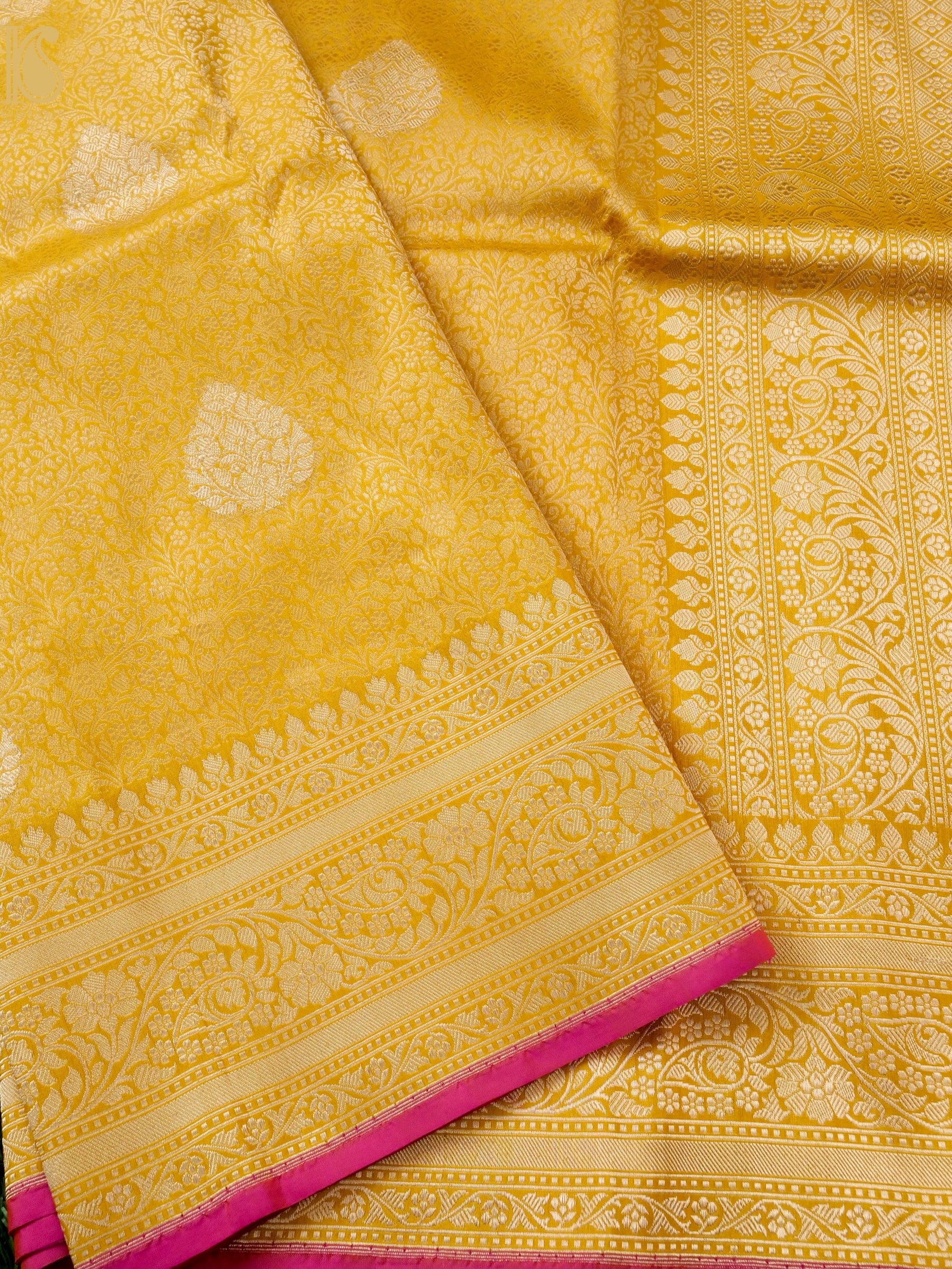 Handloom Banarasi Katan Silk Zari Tanchoi Saree