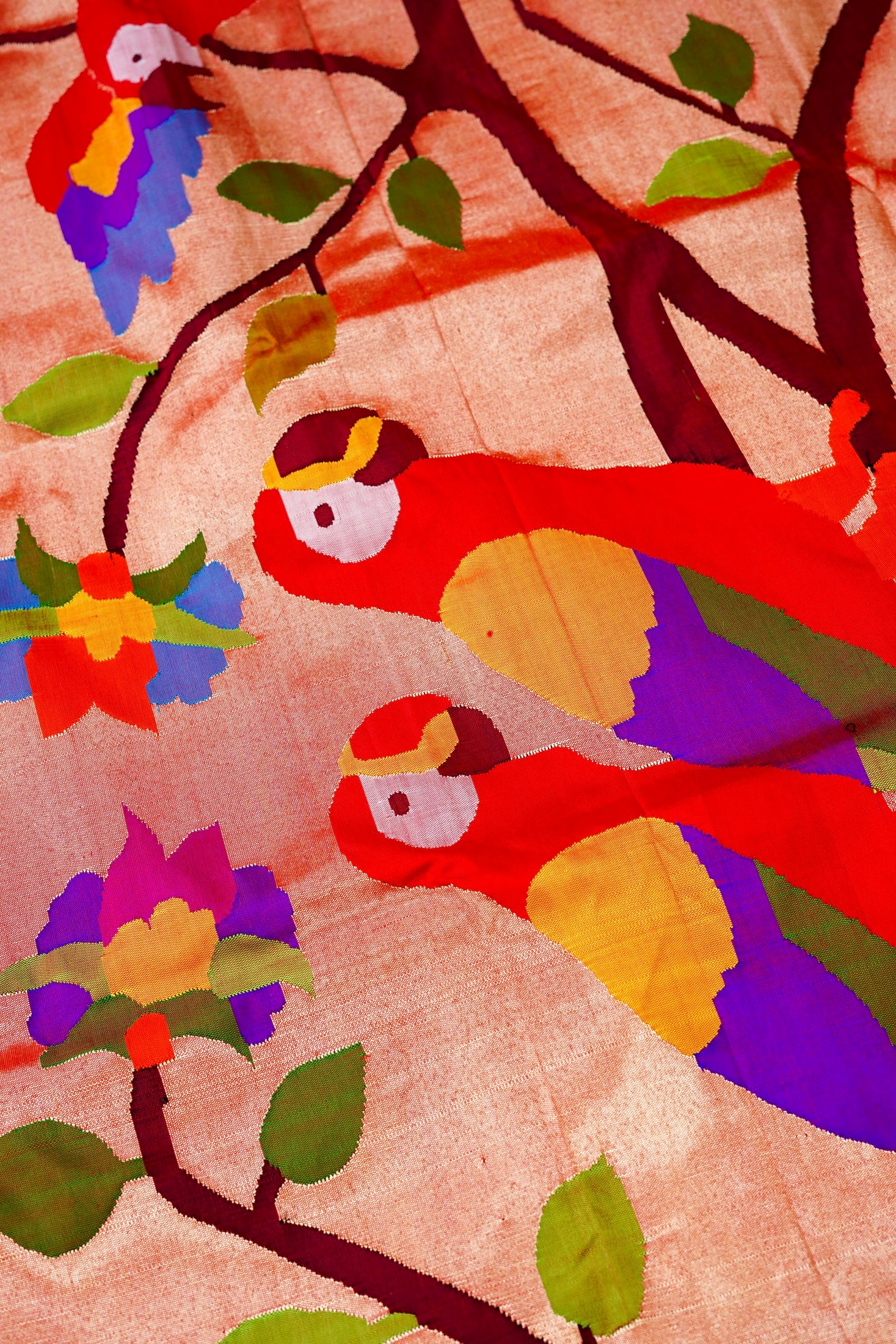 Pure Silk Handwoven Paithani Saree with Muniya Border