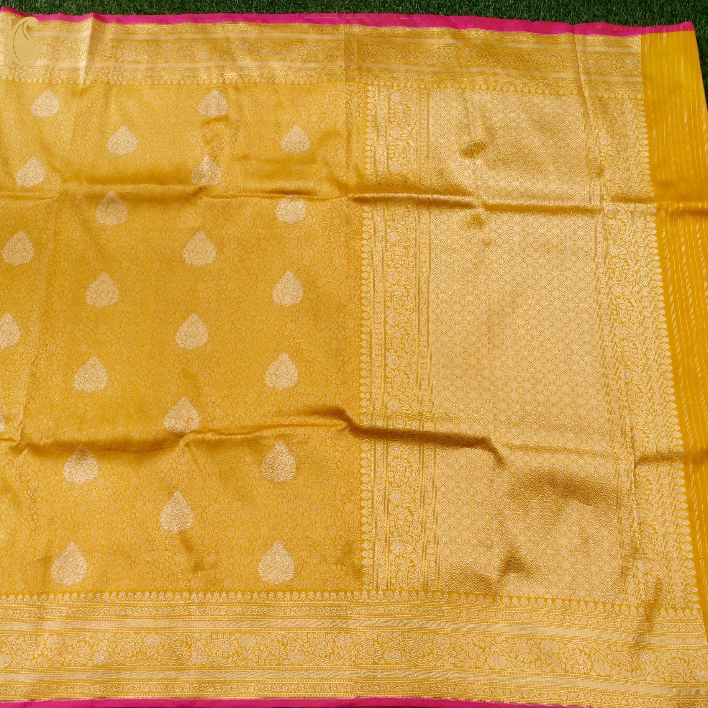 Handloom Banarasi Katan Silk Zari Tanchoi Saree