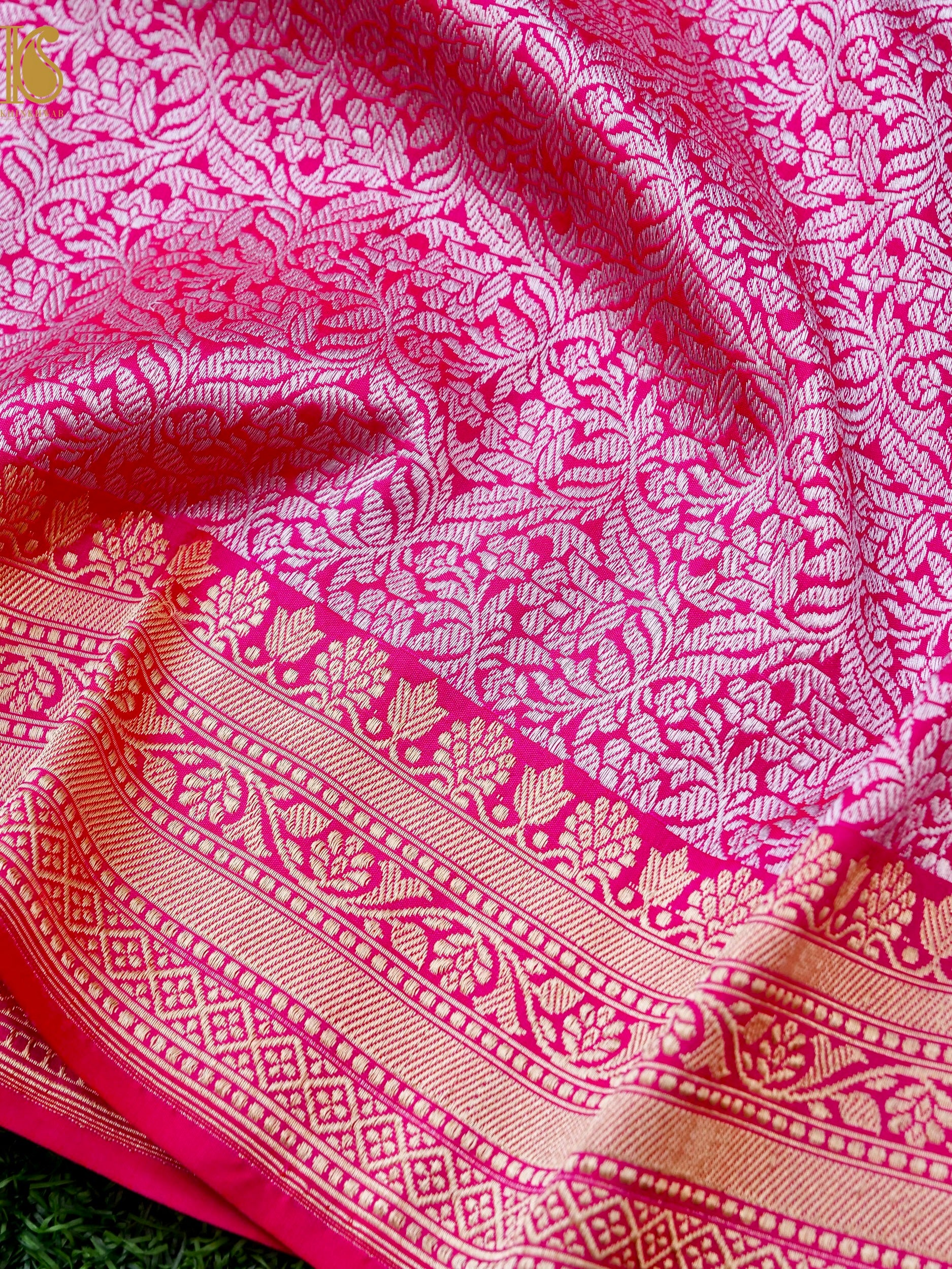 Handloom Banarasi Katan Silk Kadwa Zari Tanchoi Saree