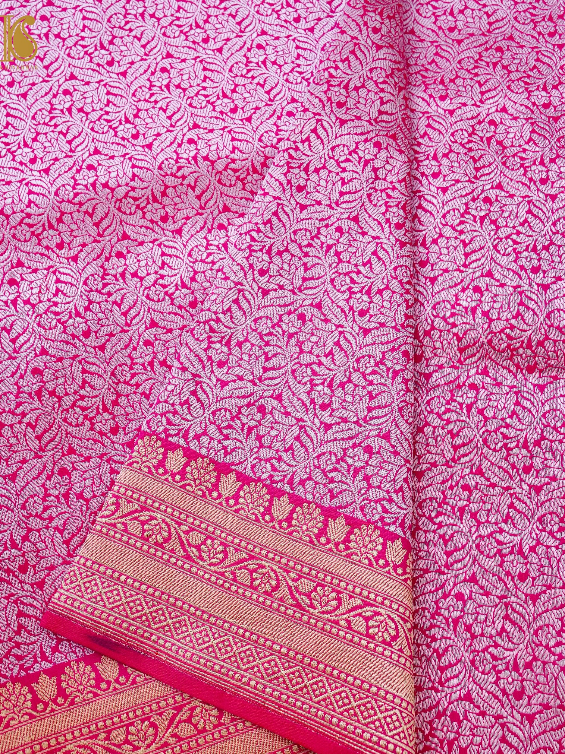 Handloom Banarasi Katan Silk Kadwa Zari Tanchoi Saree