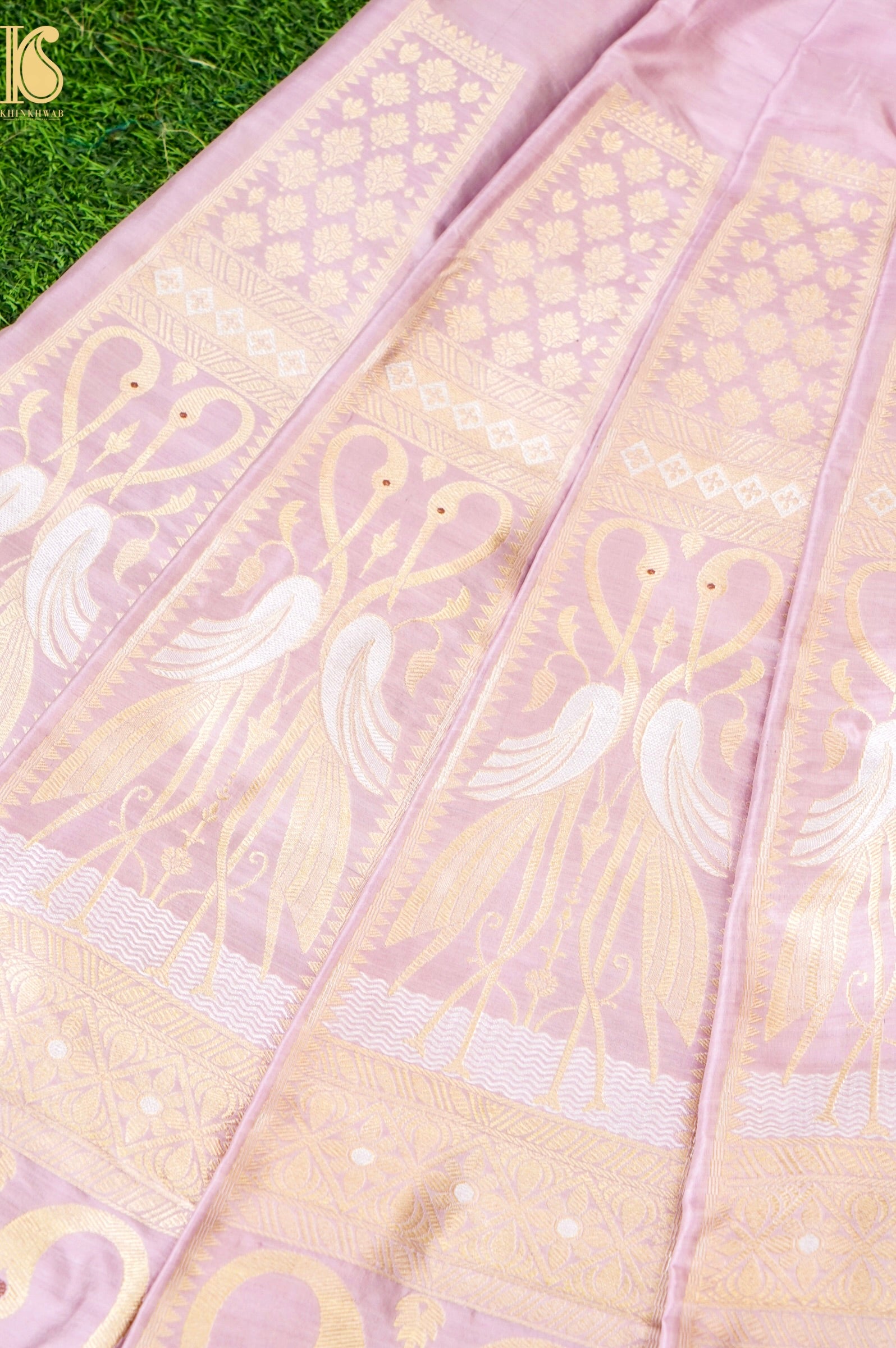 Handloom Banarasi Katan Silk Kalidar Swanwi Lehenga