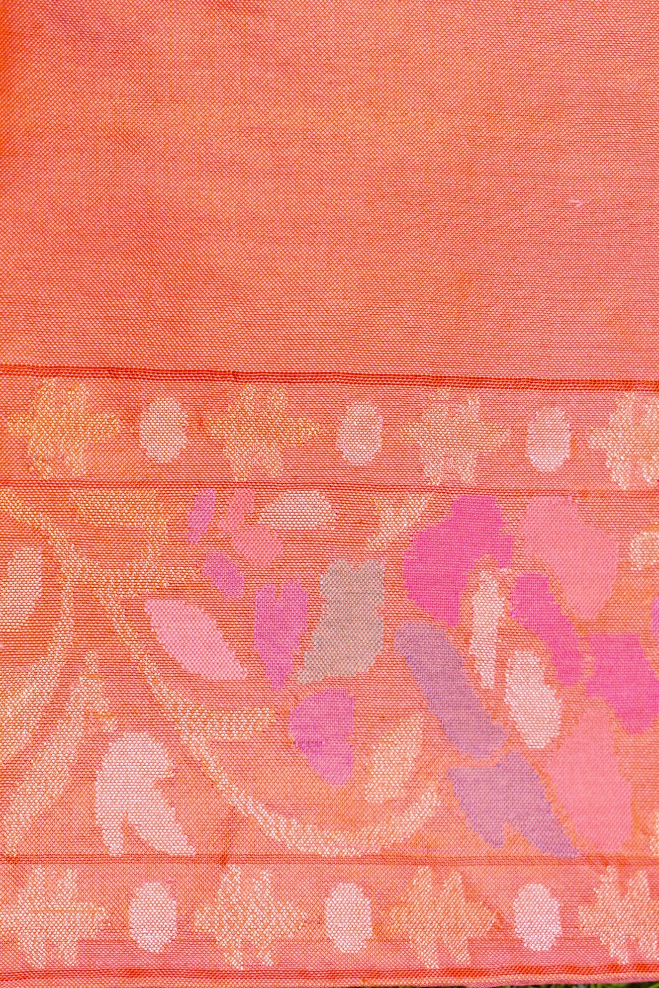 Handloom Banarasi Real Silver Zari Cotton Silk Saree