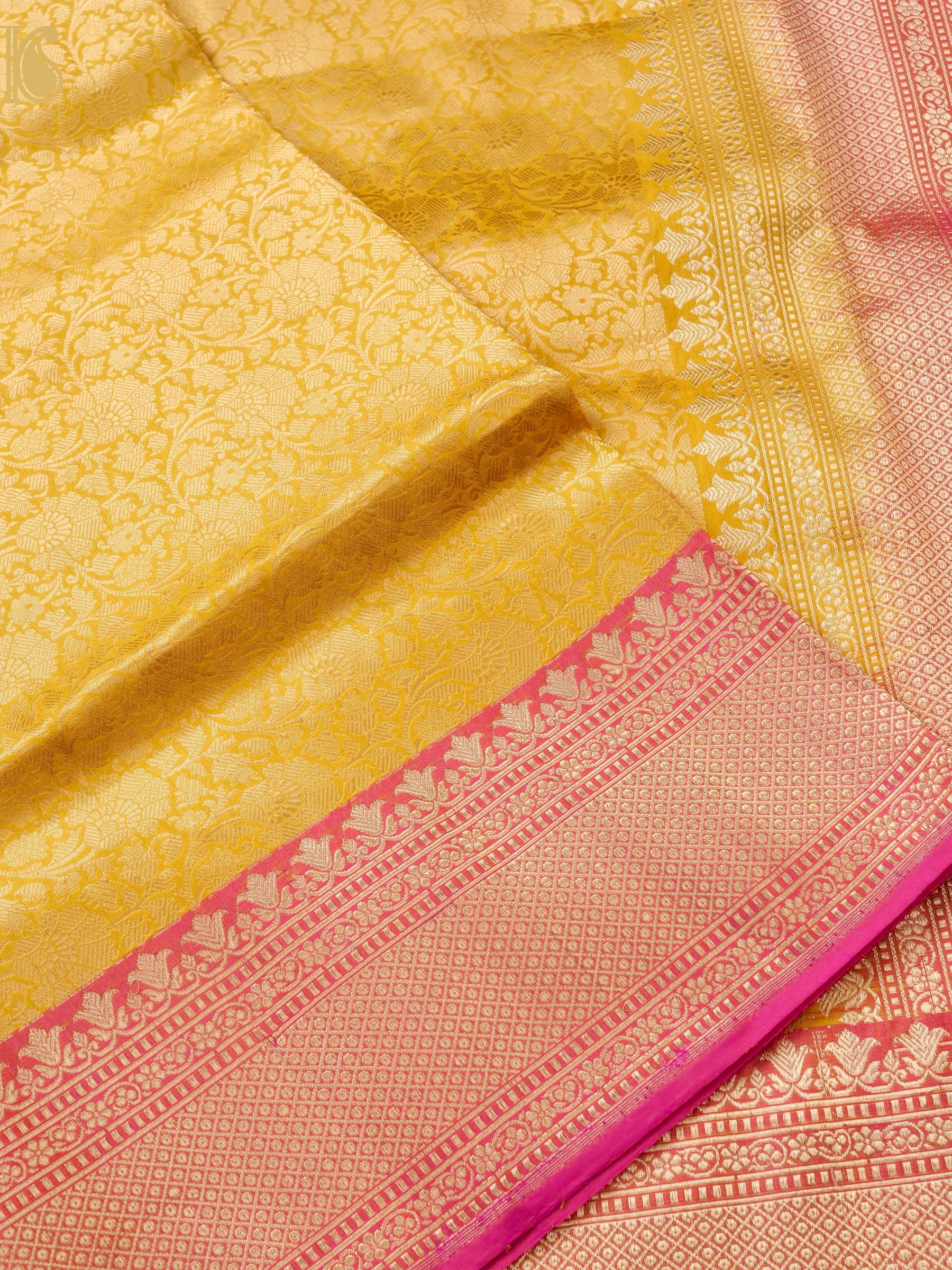 Handloom Banarasi Katan Silk Zari Tanchoi Saree
