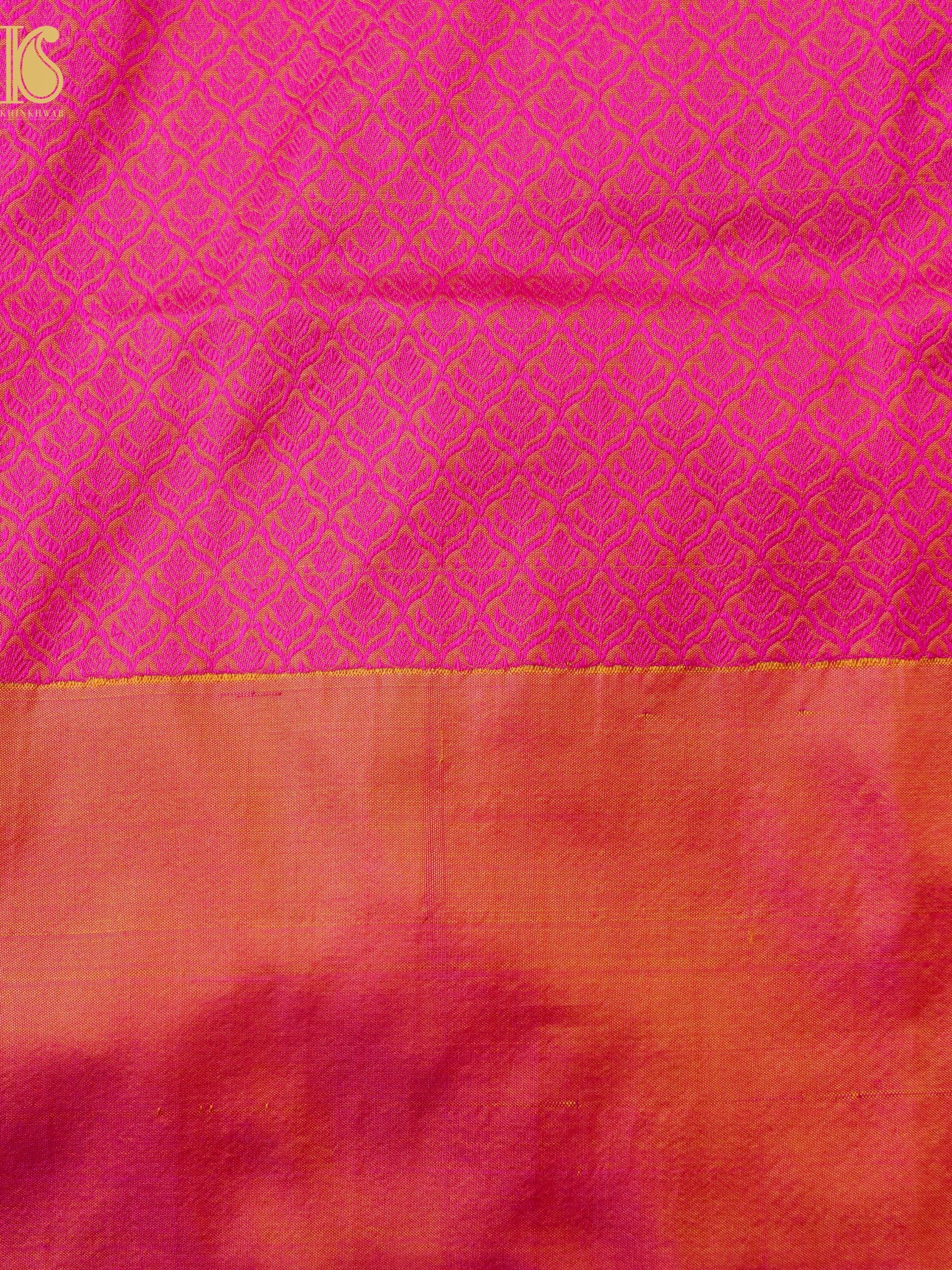 Handloom Banarasi Katan Silk Zari Tanchoi Saree
