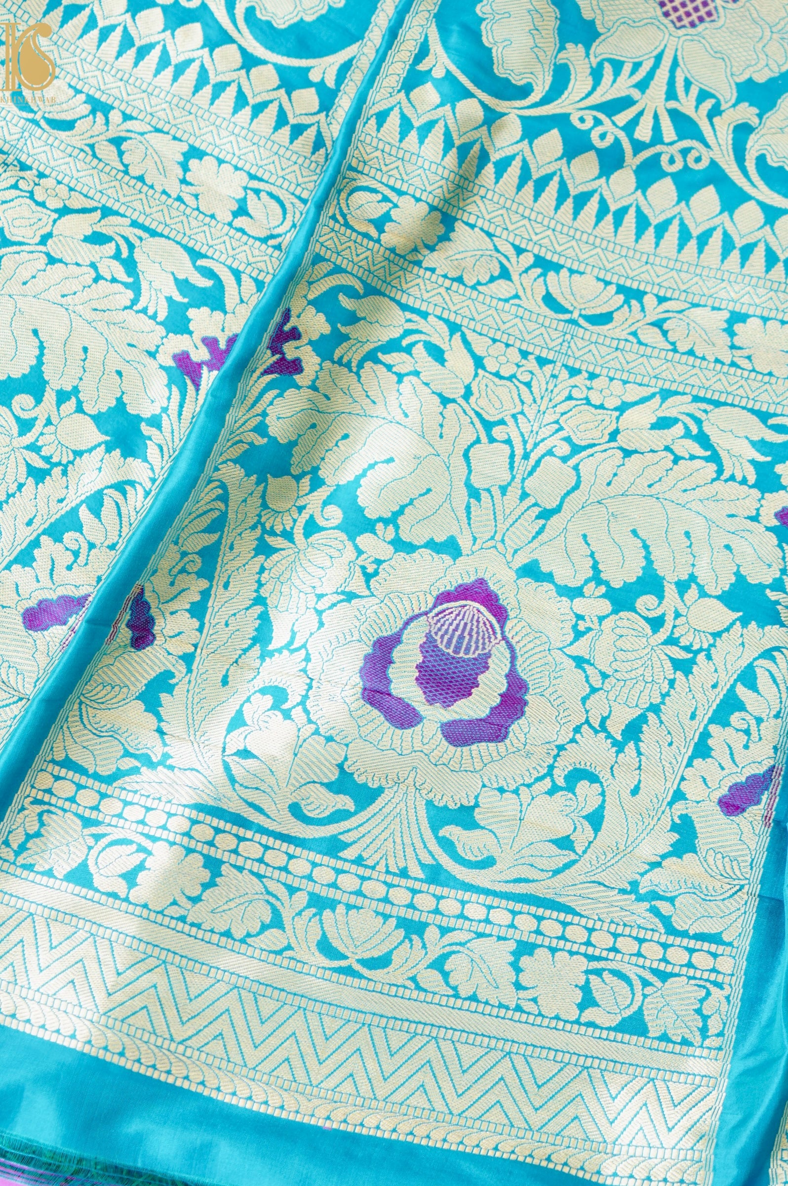 Handloom Banarasi Katan Silk Kalidar Manjari Lehenga