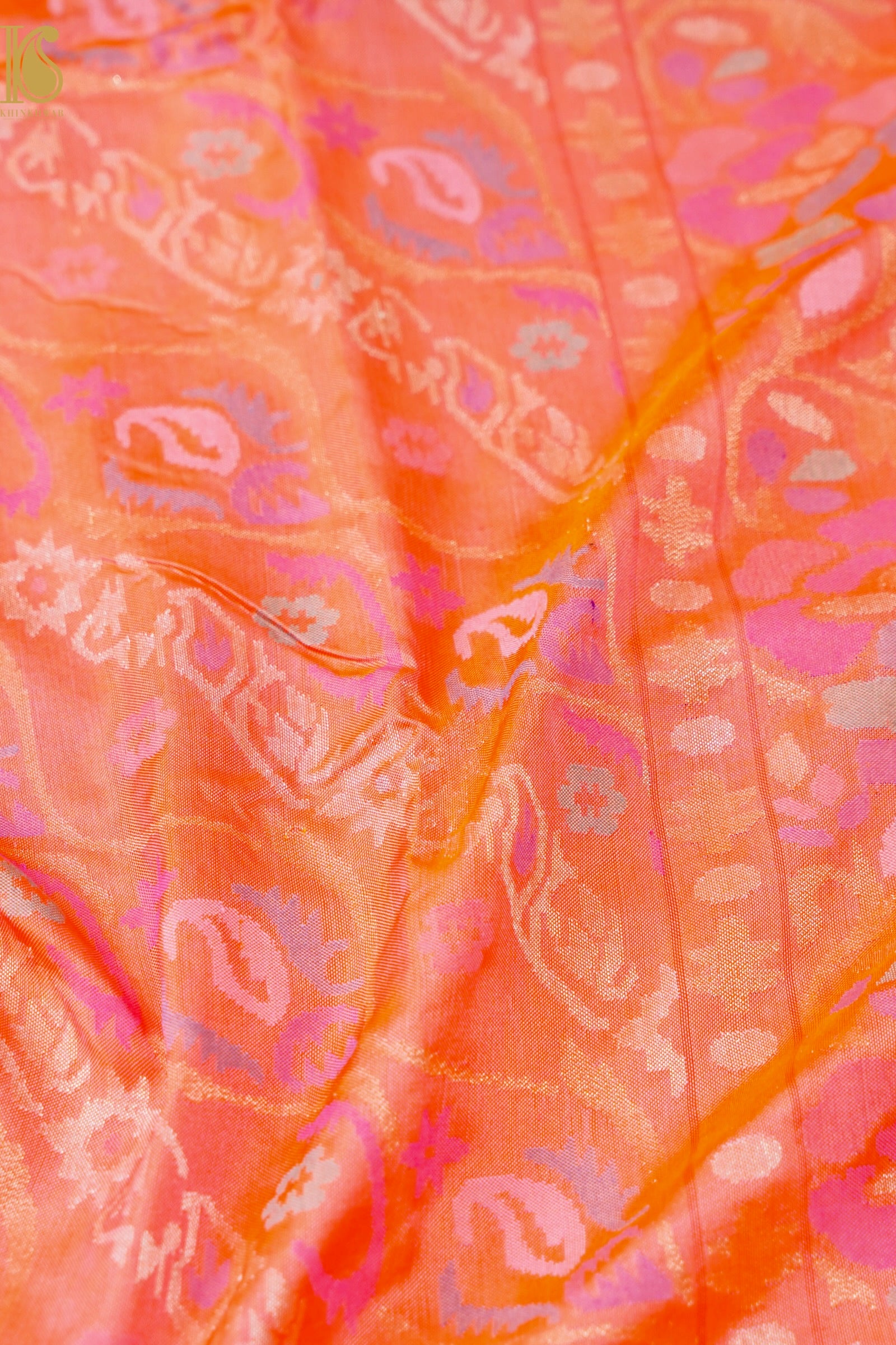 Handloom Banarasi Real Silver Zari Cotton Silk Saree