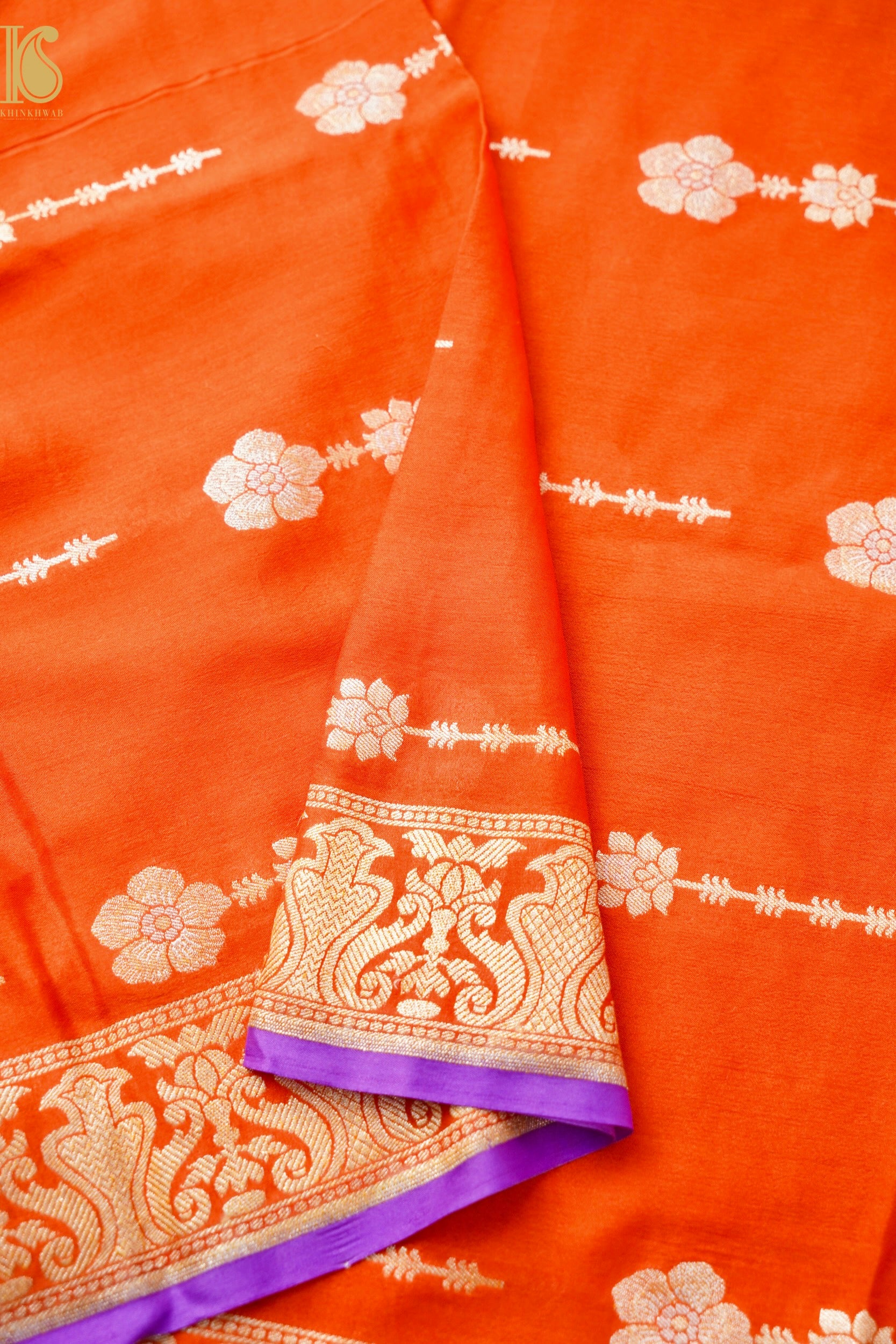Pure Georgette Silk Meenakari Banarasi Jaal Dupatta - Khinkhwab