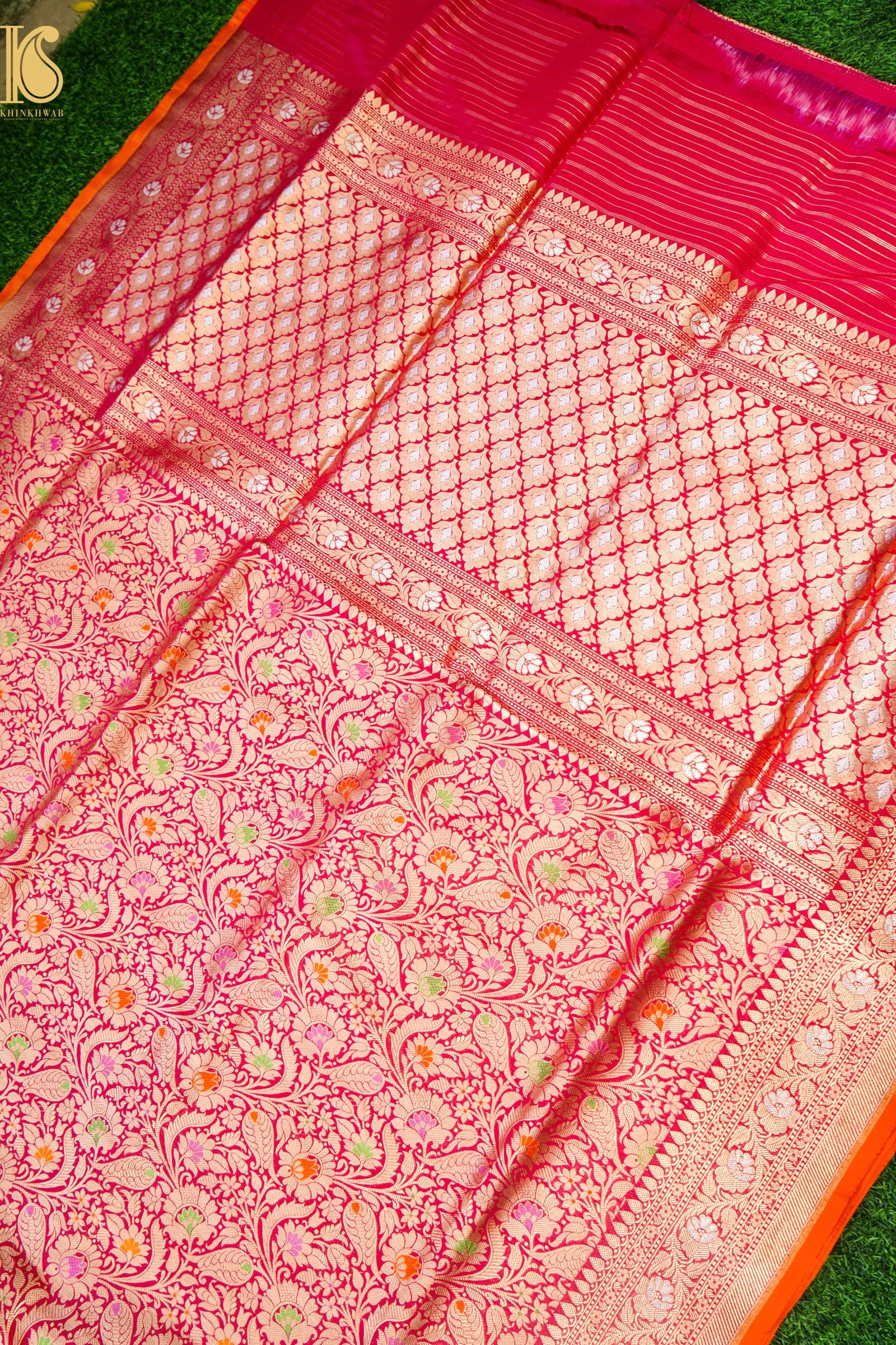 Handloom Banarasi Katan Silk Brocade Meena Saree