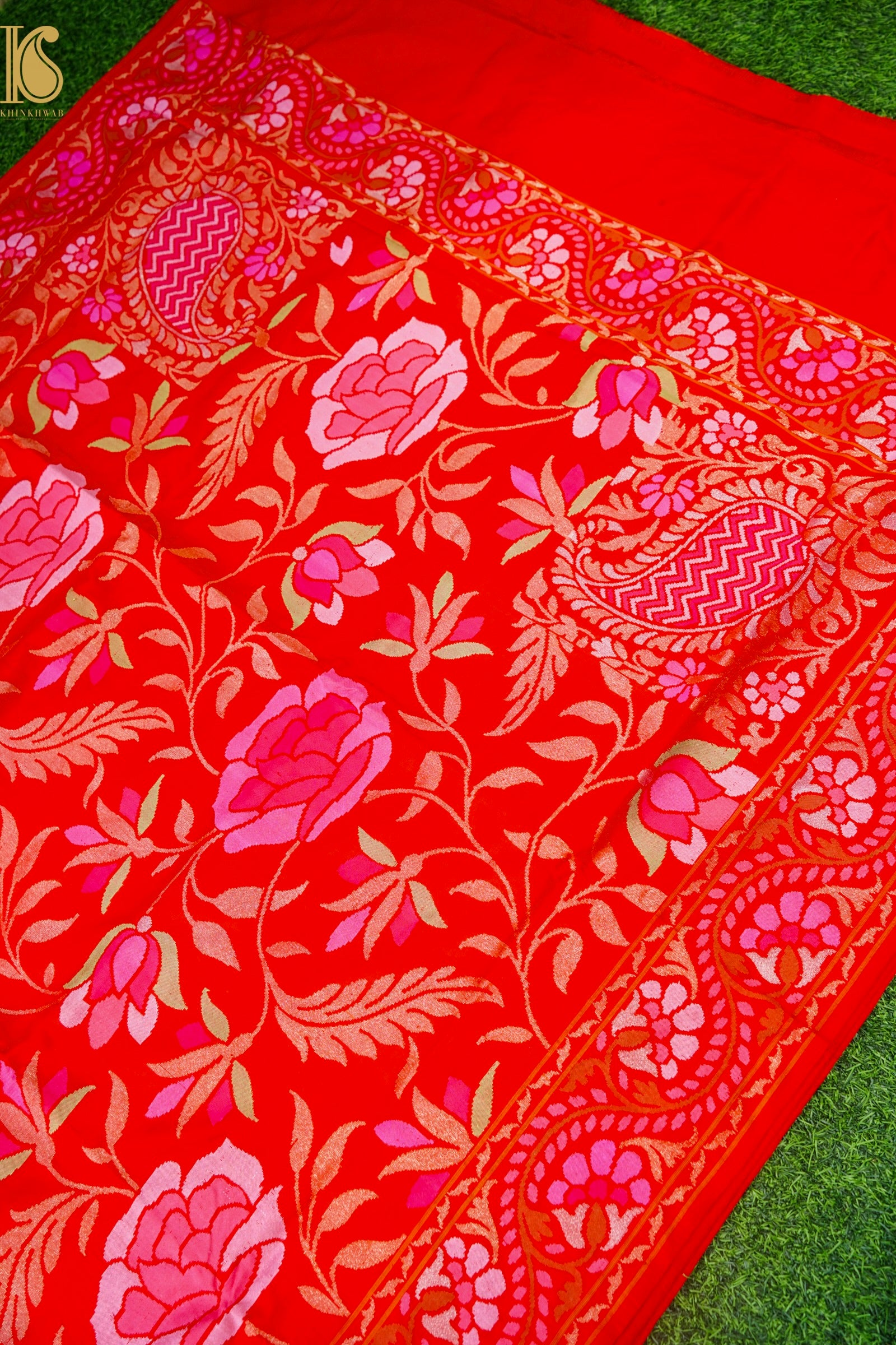 Handloom Banarasi Real Silver Zari Cotton Saree