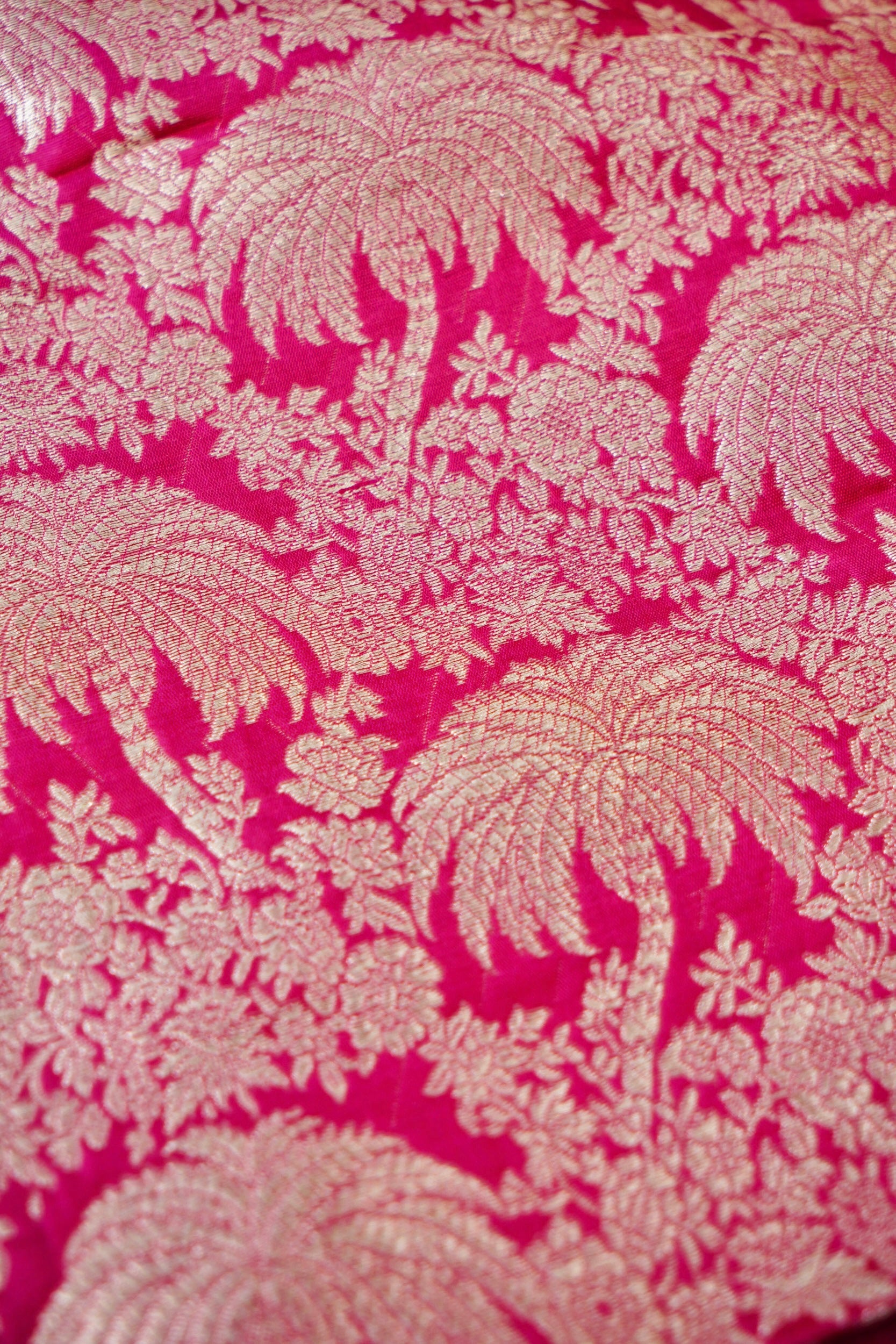 Handloom Pure Brocade Banarasi Fabric