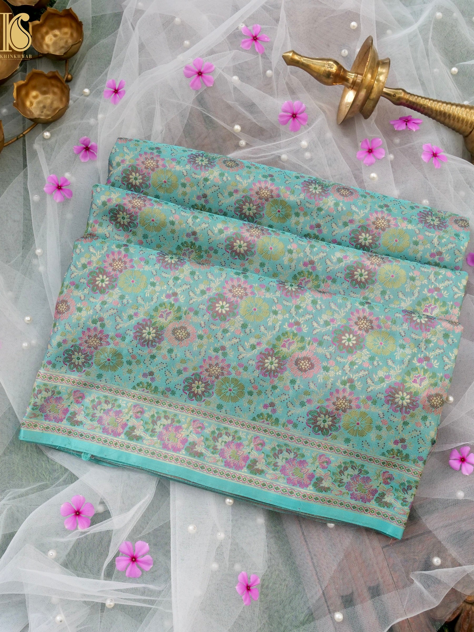 Handloom Banarasi Silk Resham Tanchoi Saree