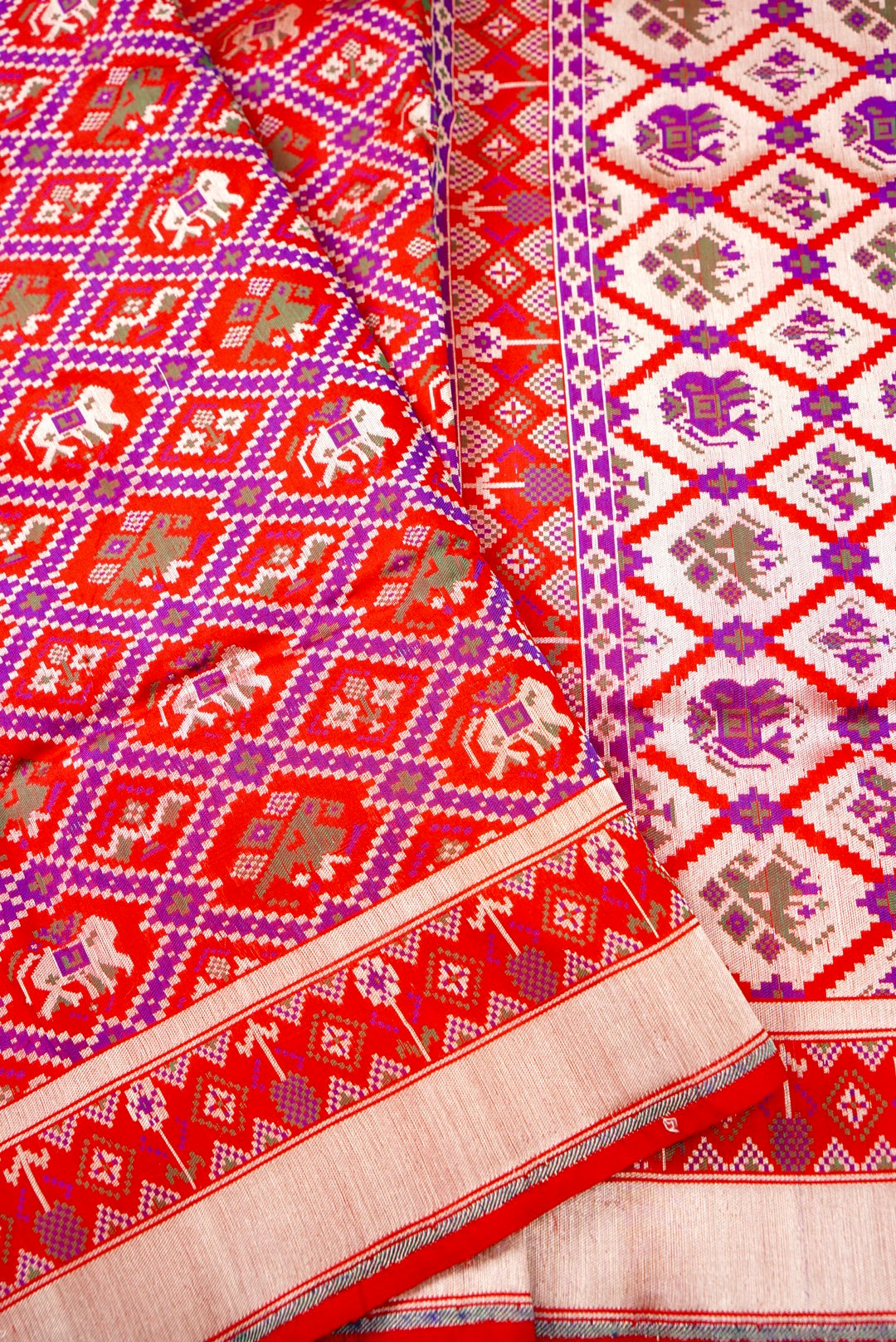 Handwoven Banarasi Katan Silk Patola Saree
