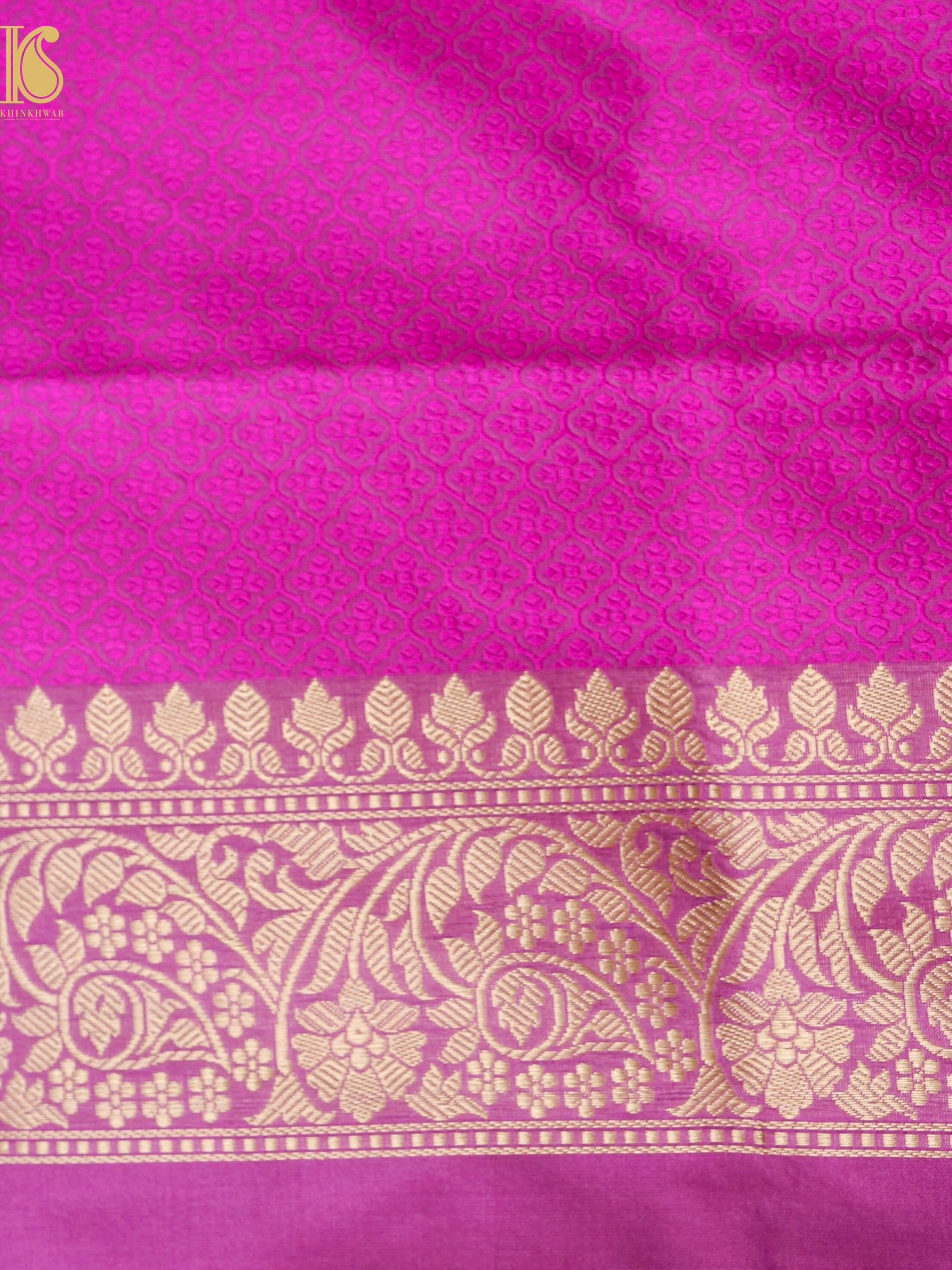 Handloom Banarasi Katan Silk Zari Tanchoi Saree with Kadwa Boota