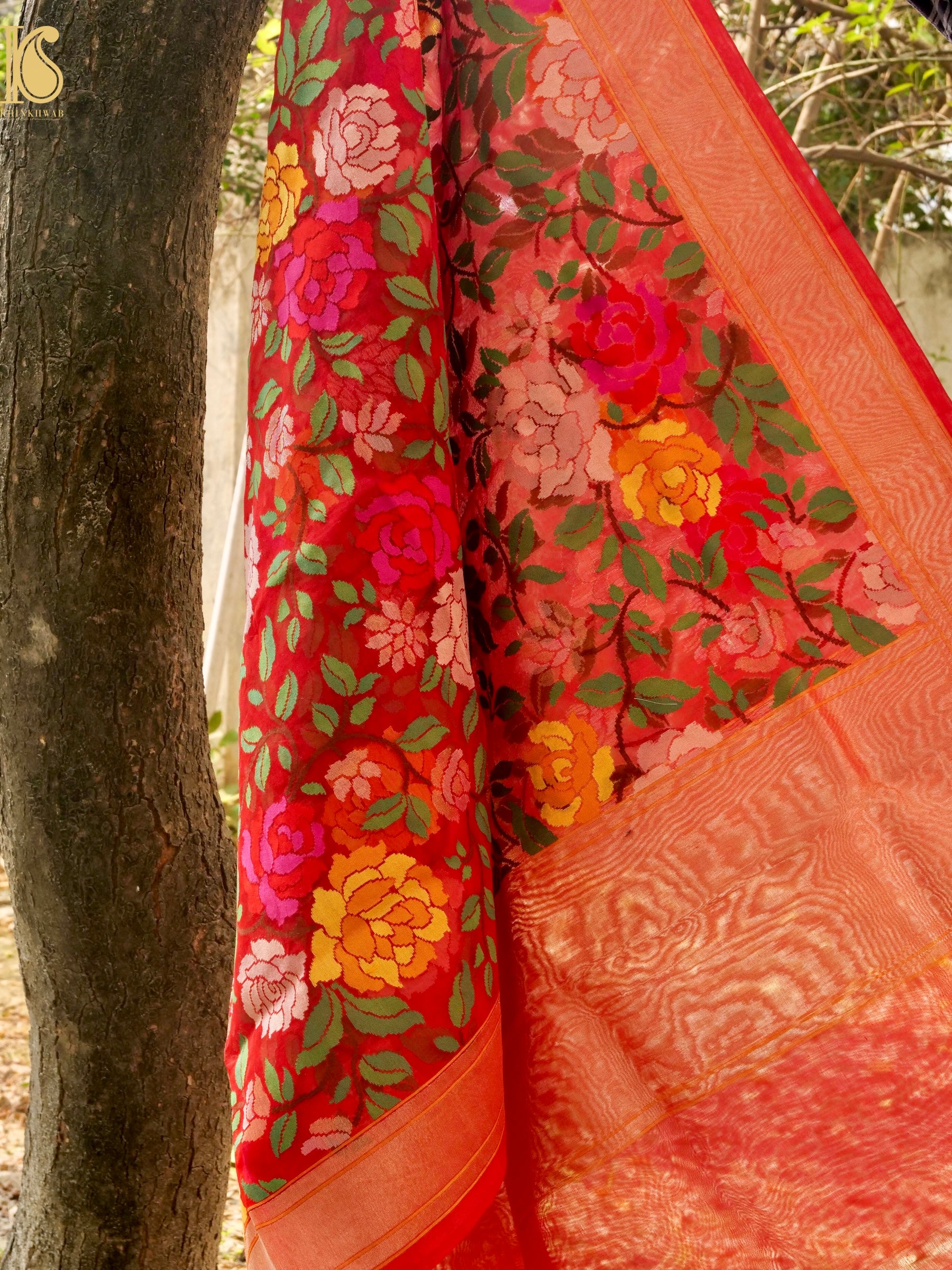 Handloom Banarasi Real Silver Zari Cotton Dupatta