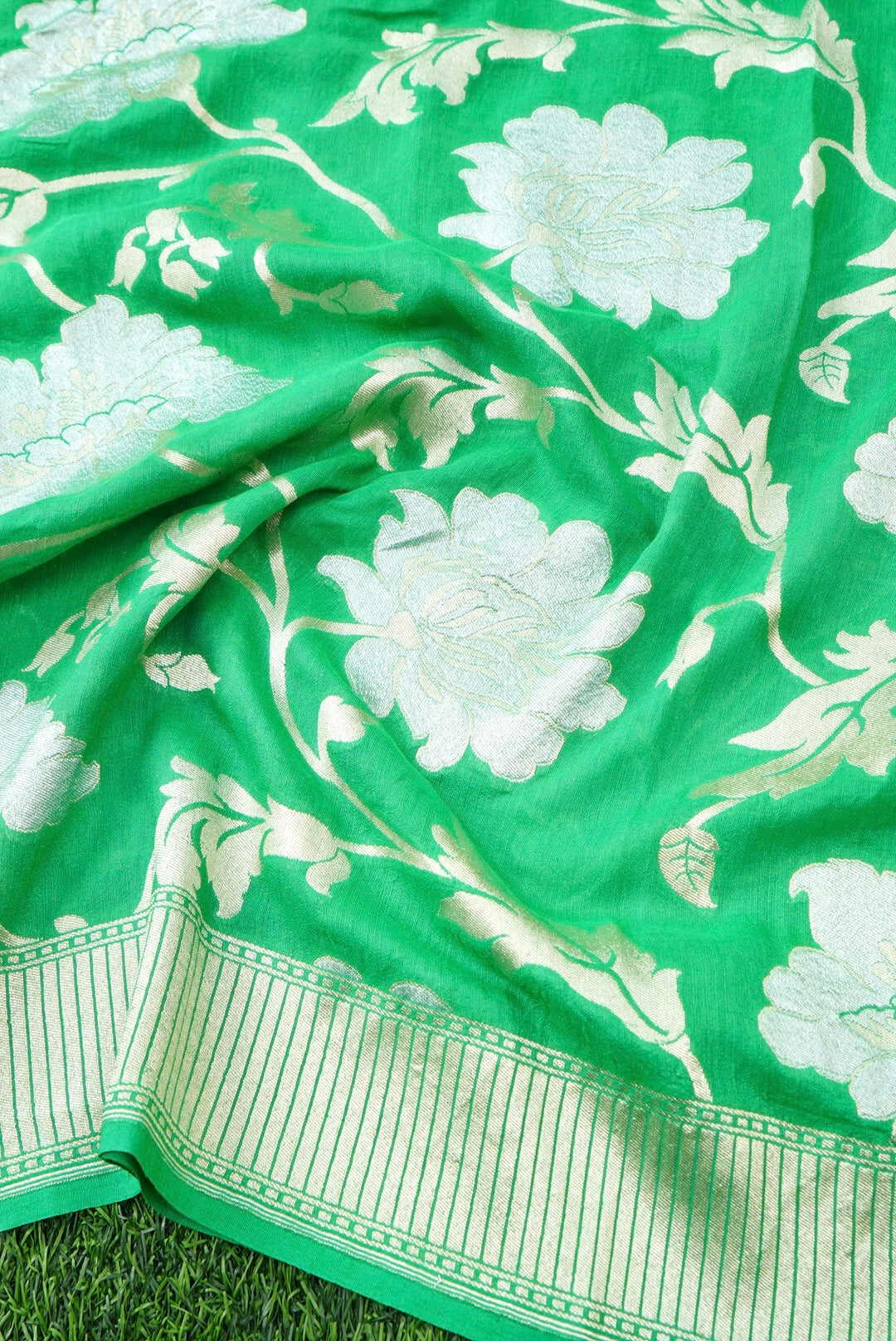 Pure Moonga Silk Handloom Banarasi Dupatta