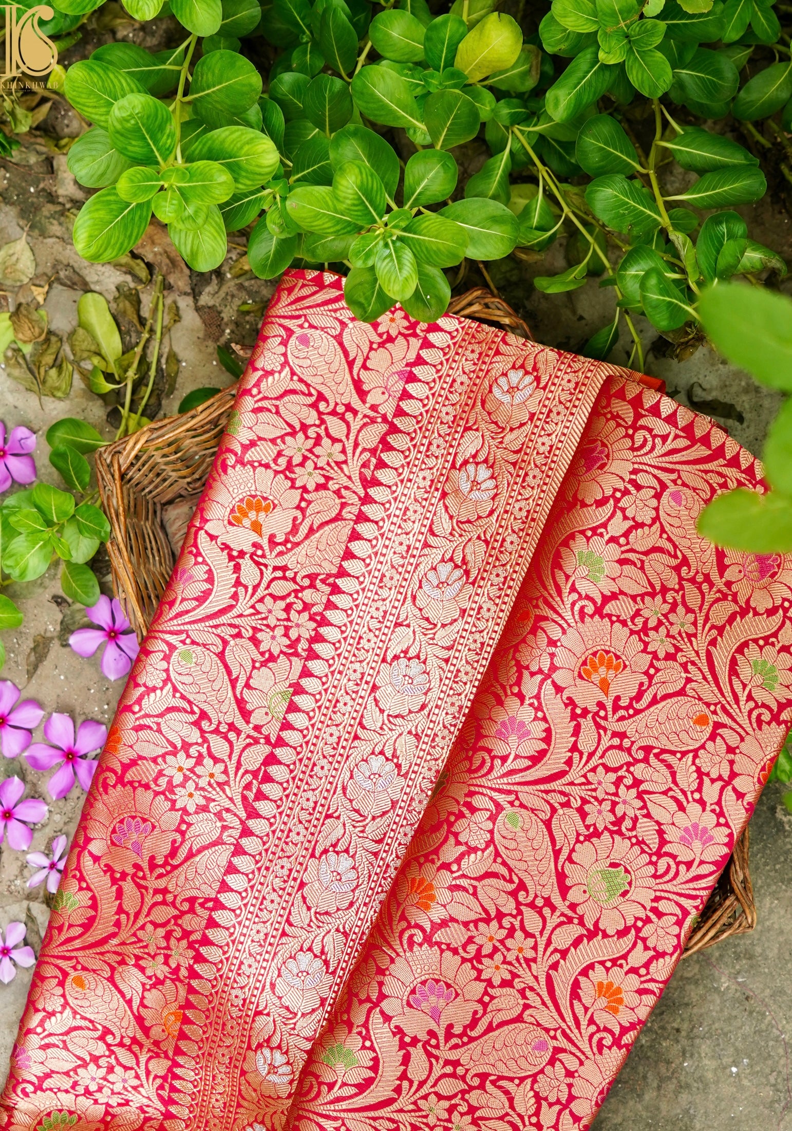 Handloom Banarasi Katan Silk Brocade Meena Saree