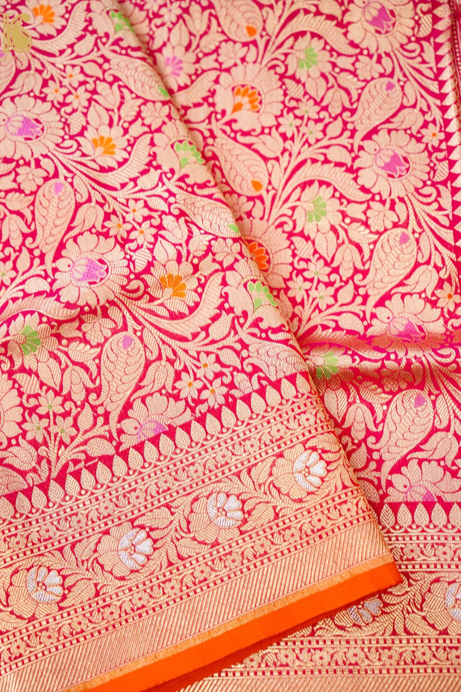 Handloom Banarasi Katan Silk Brocade Meena Saree