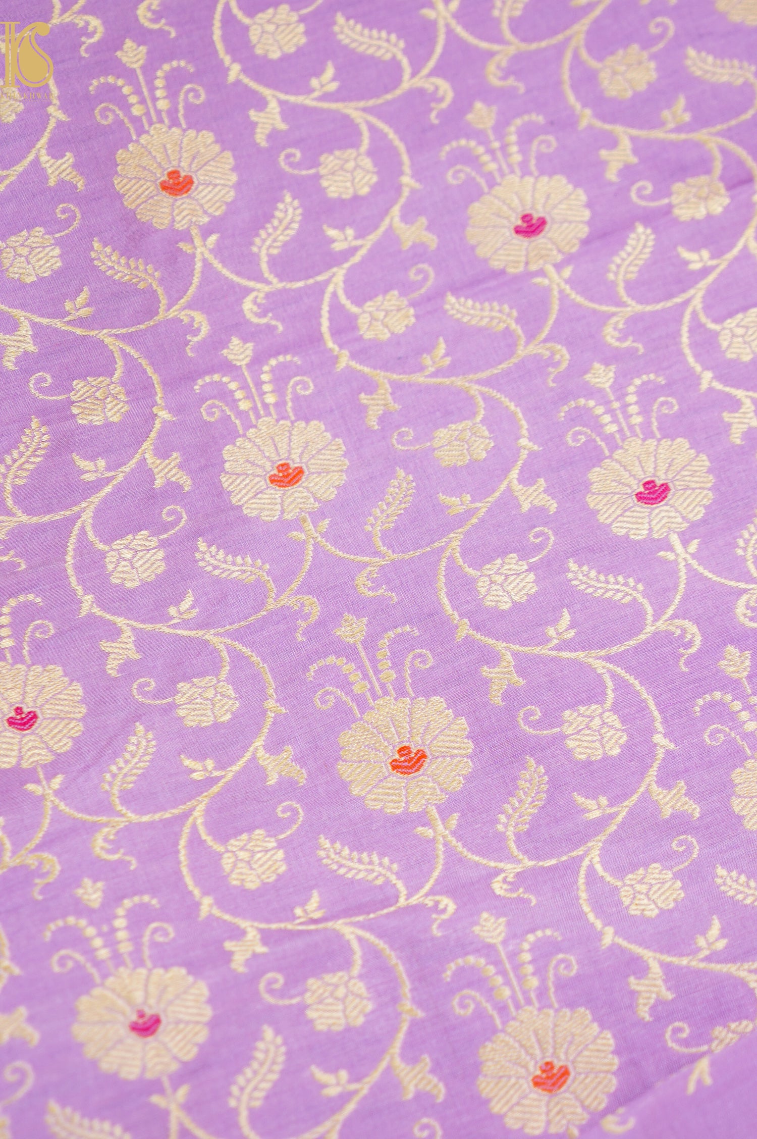 Handloom Banarasi Katan Silk Kalidar Phoolwari Lehenga