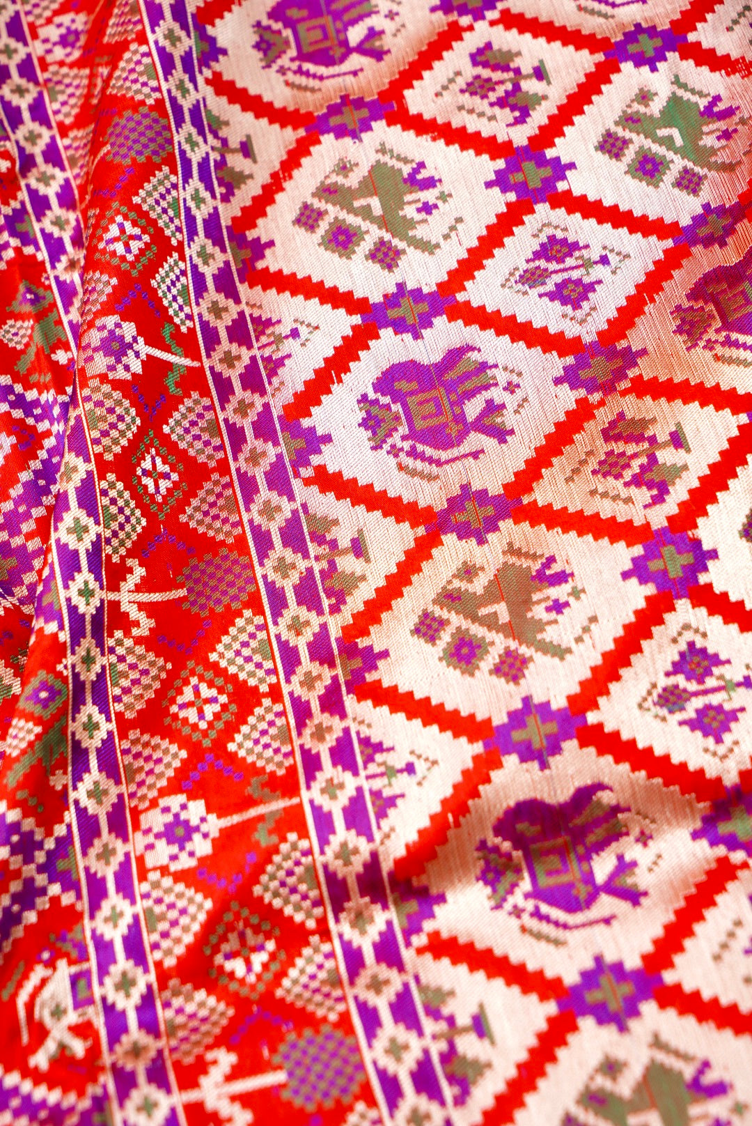 Handwoven Banarasi Katan Silk Patola Saree