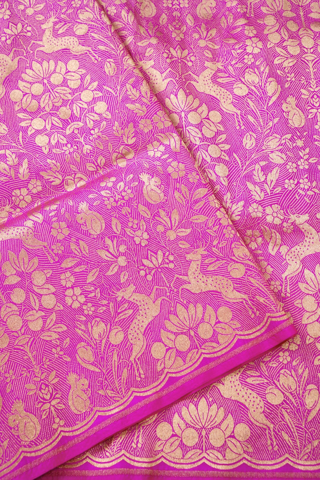 Handloom Banarasi Katan Silk Brocade Shikargah Saree