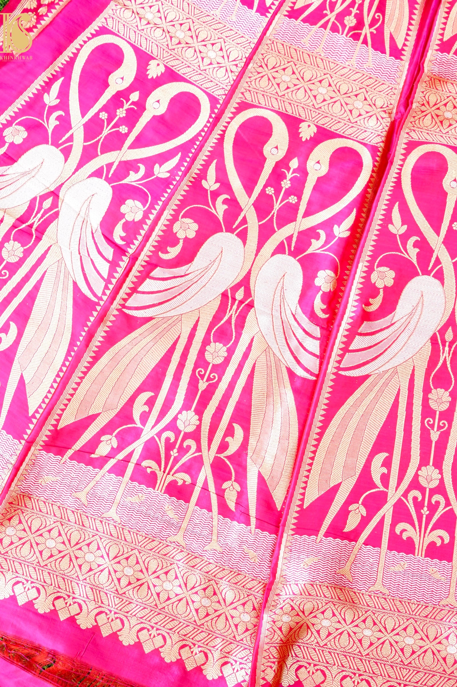 Handloom Banarasi Katan Silk Kalidar Swanwi Lehenga