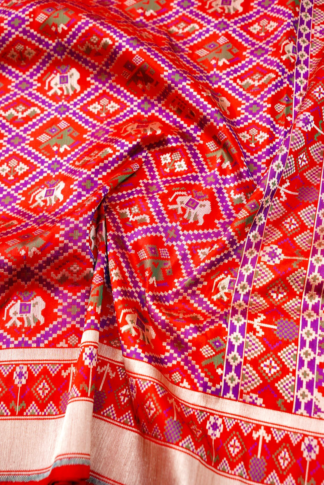 Handwoven Banarasi Katan Silk Patola Saree