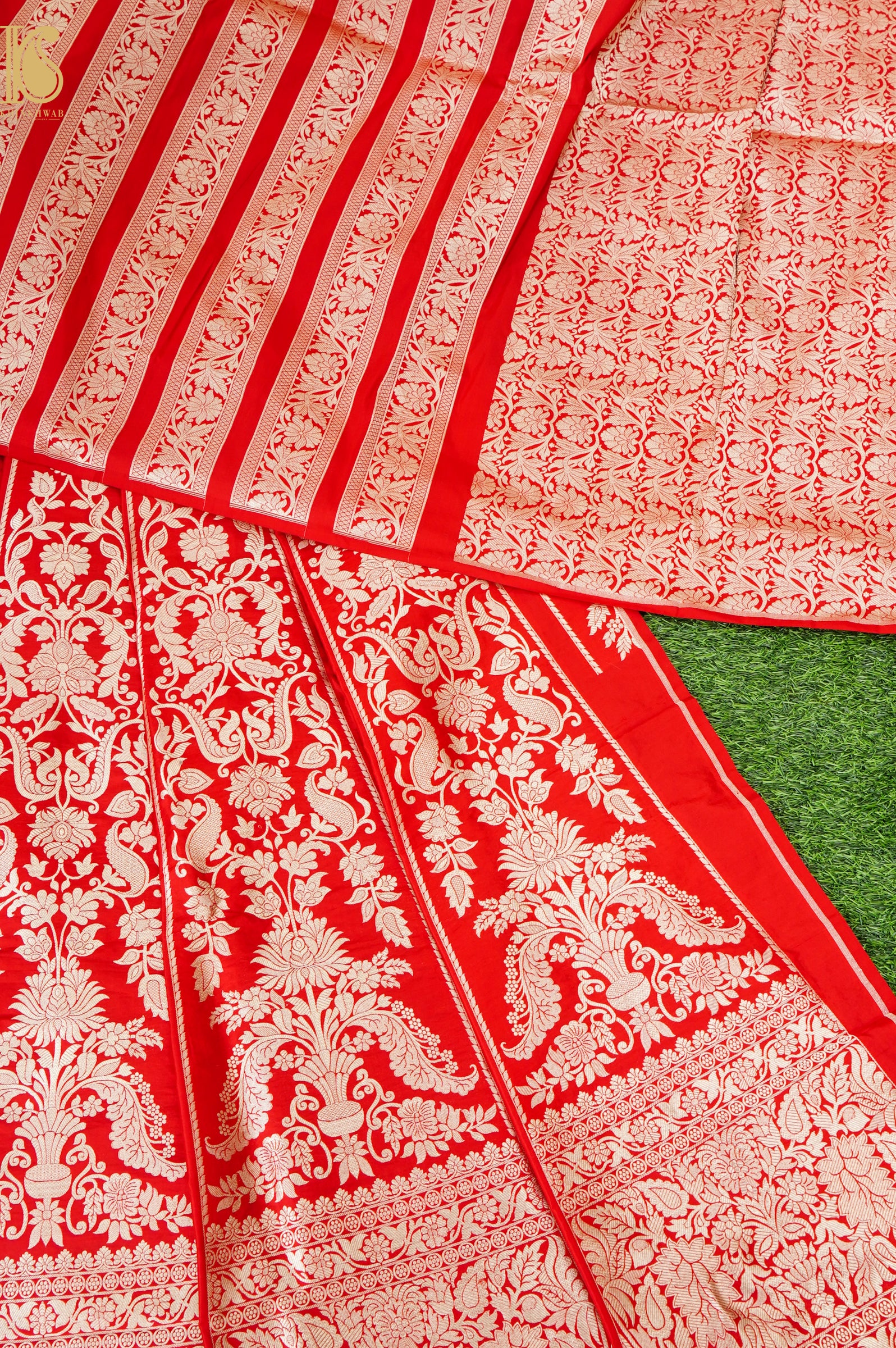 Handloom Banarasi Katan Silk Kalidar Aranya Lehenga