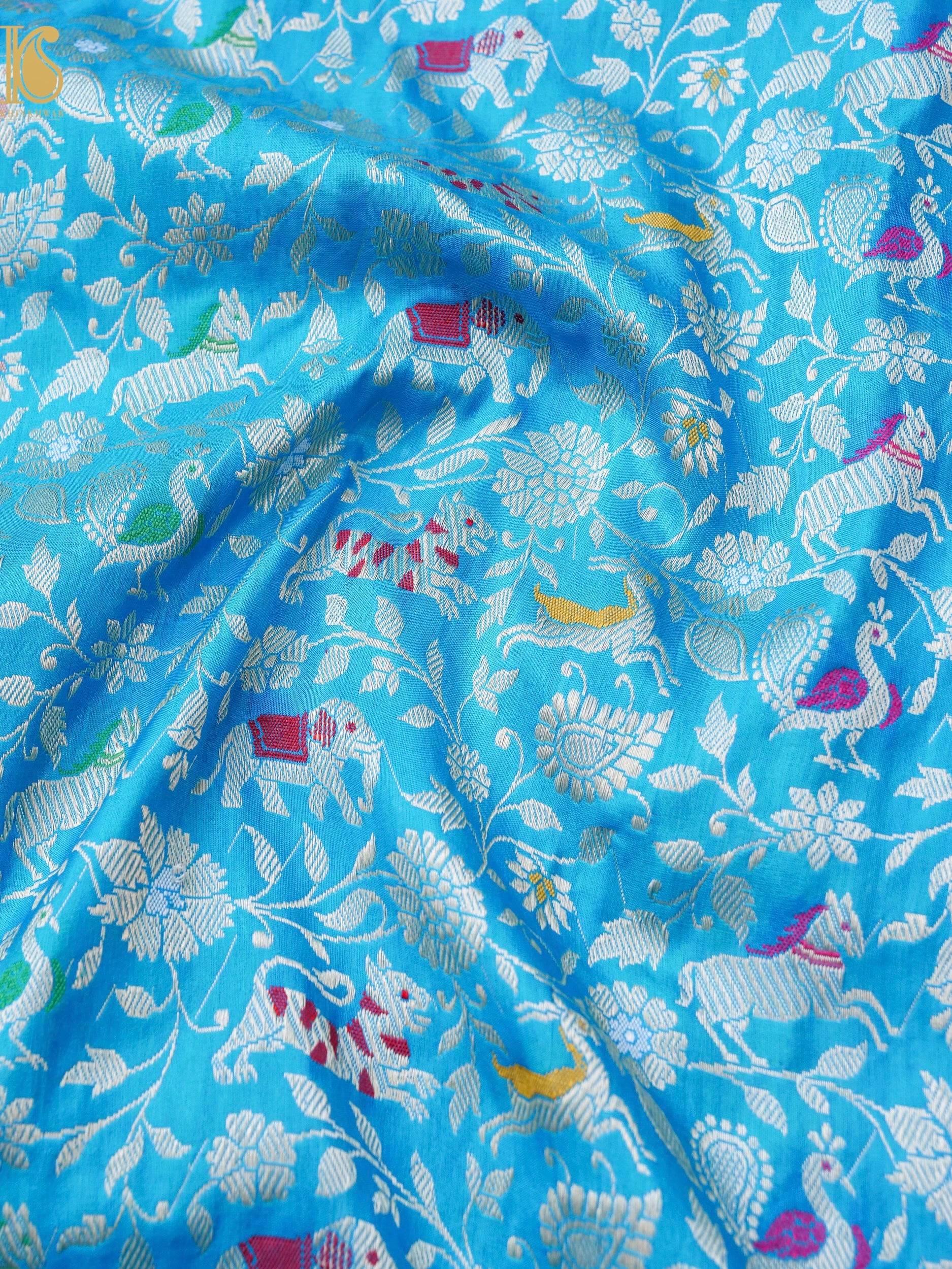 Handloom Banarasi Katan Silk Shikargah Saree