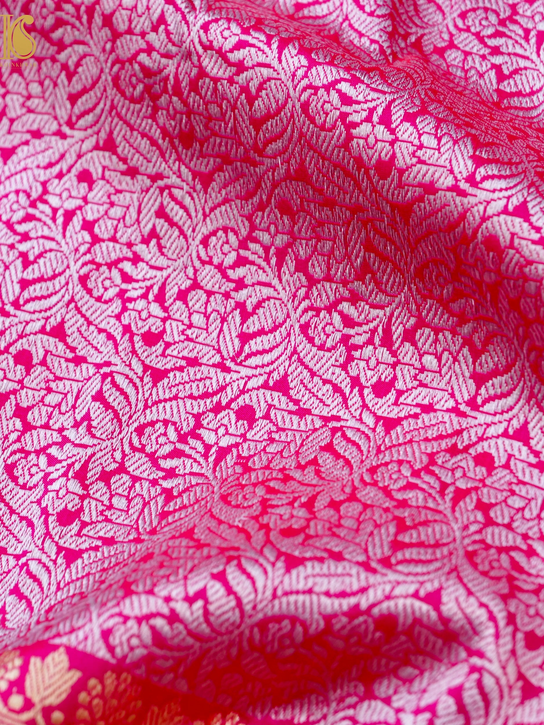 Handloom Banarasi Katan Silk Kadwa Zari Tanchoi Saree