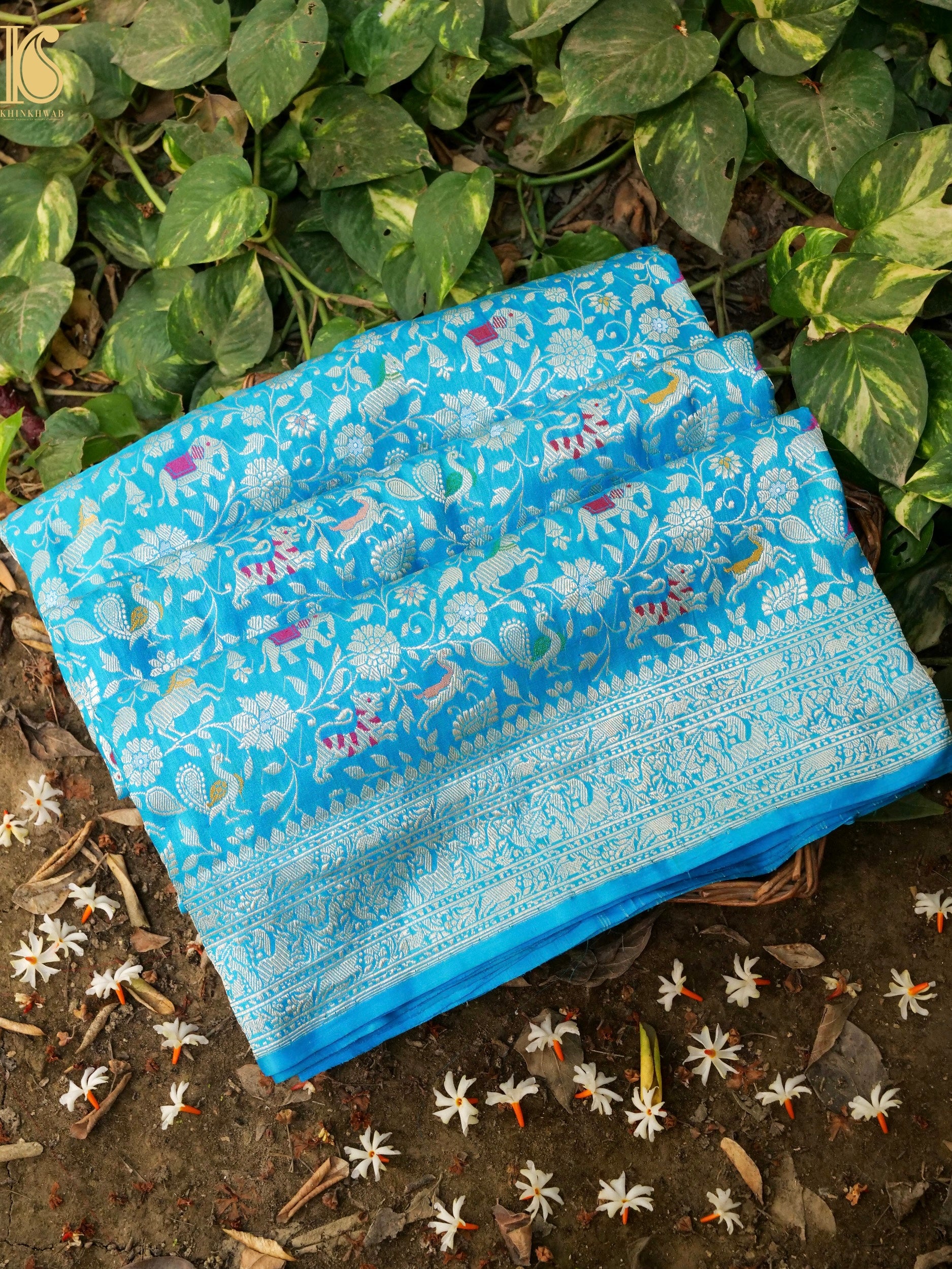 Handloom Banarasi Katan Silk Shikargah Saree
