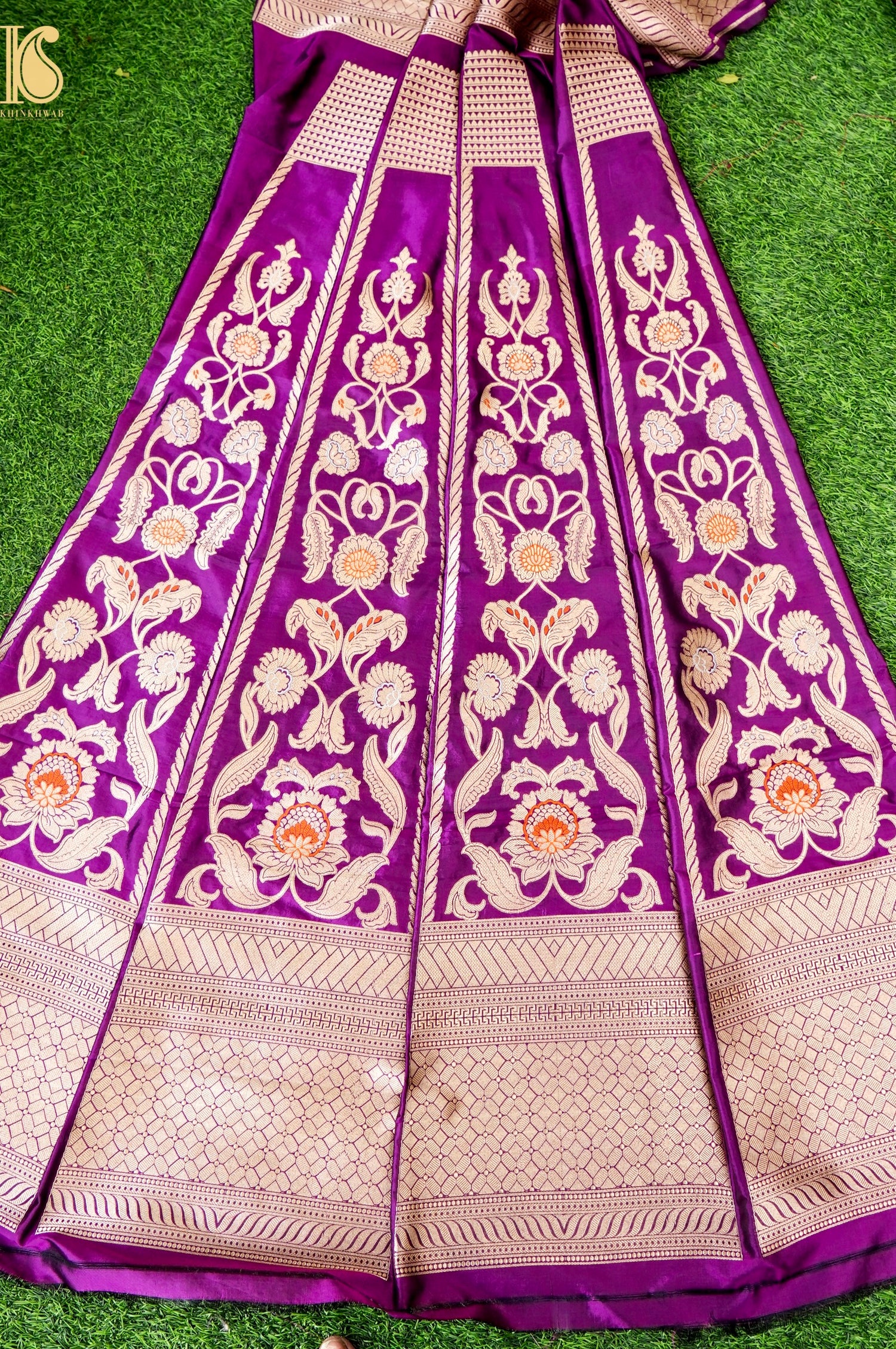Handloom Banarasi Katan Silk Kalidar Latikaa Lehenga