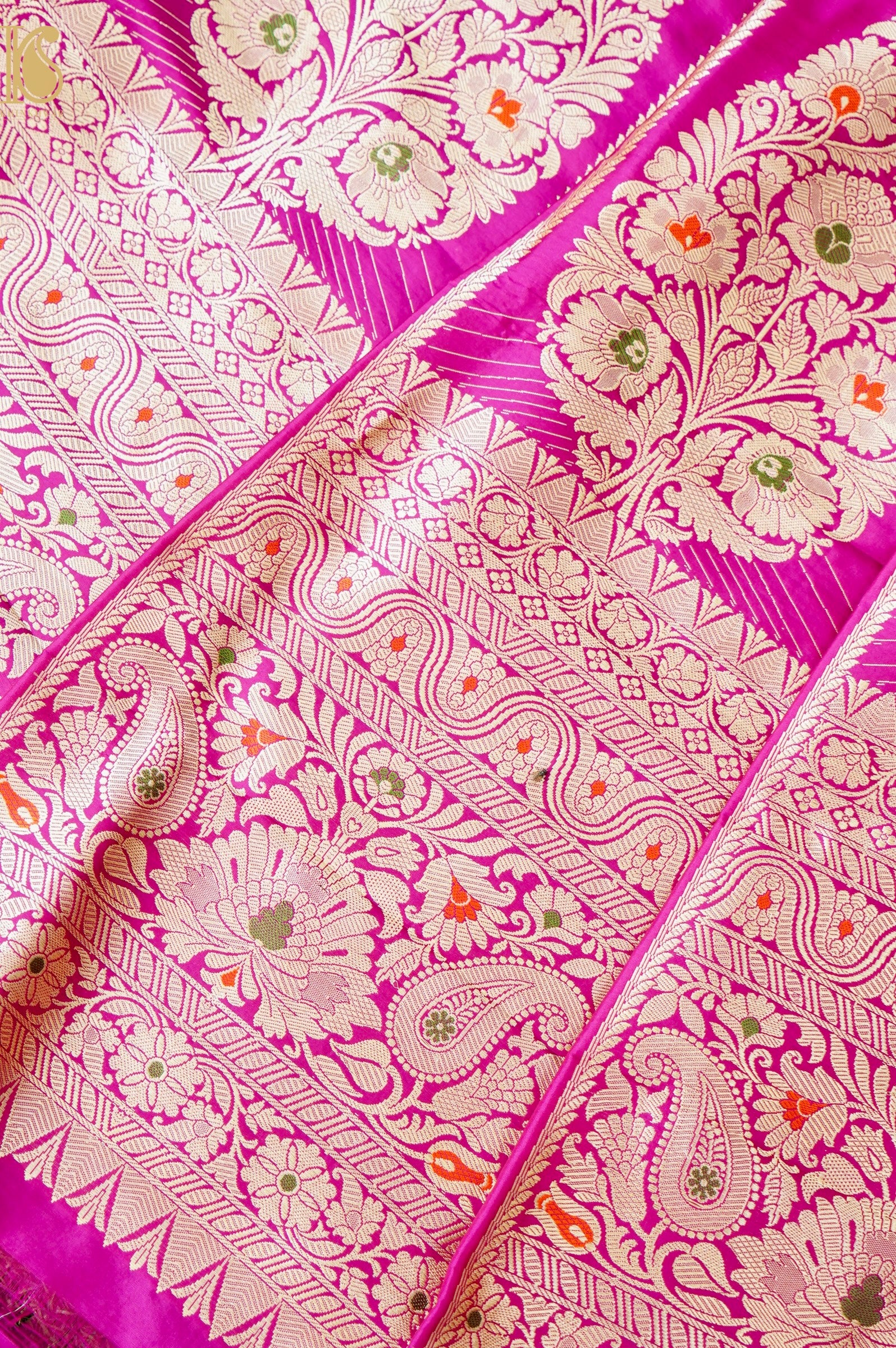 Handloom Banarasi Katan Silk Kalidar Gulrangi Bagh Lehenga