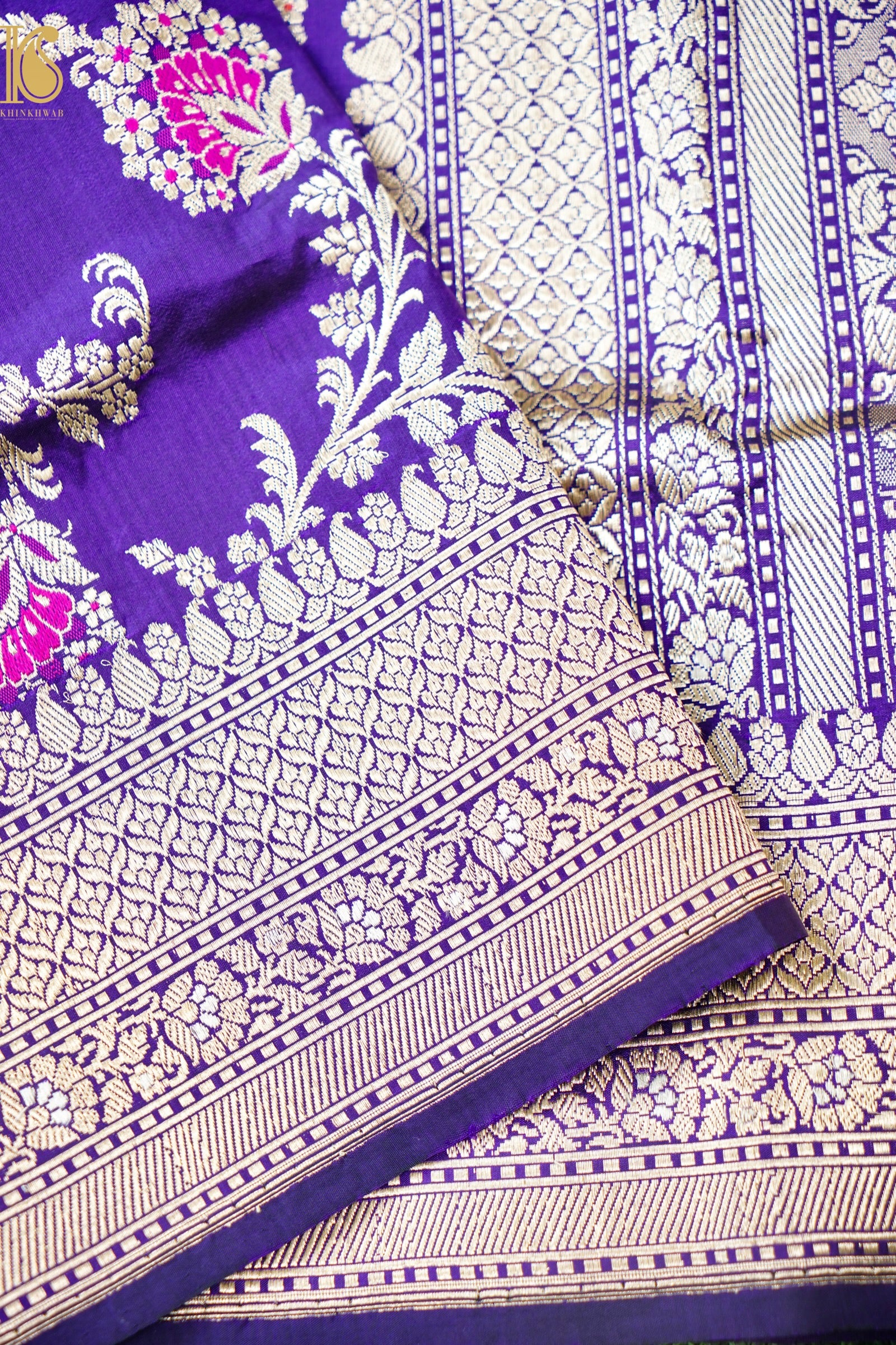 Banarasi Katan Silk Handwoven Kadwa Jaal Saree