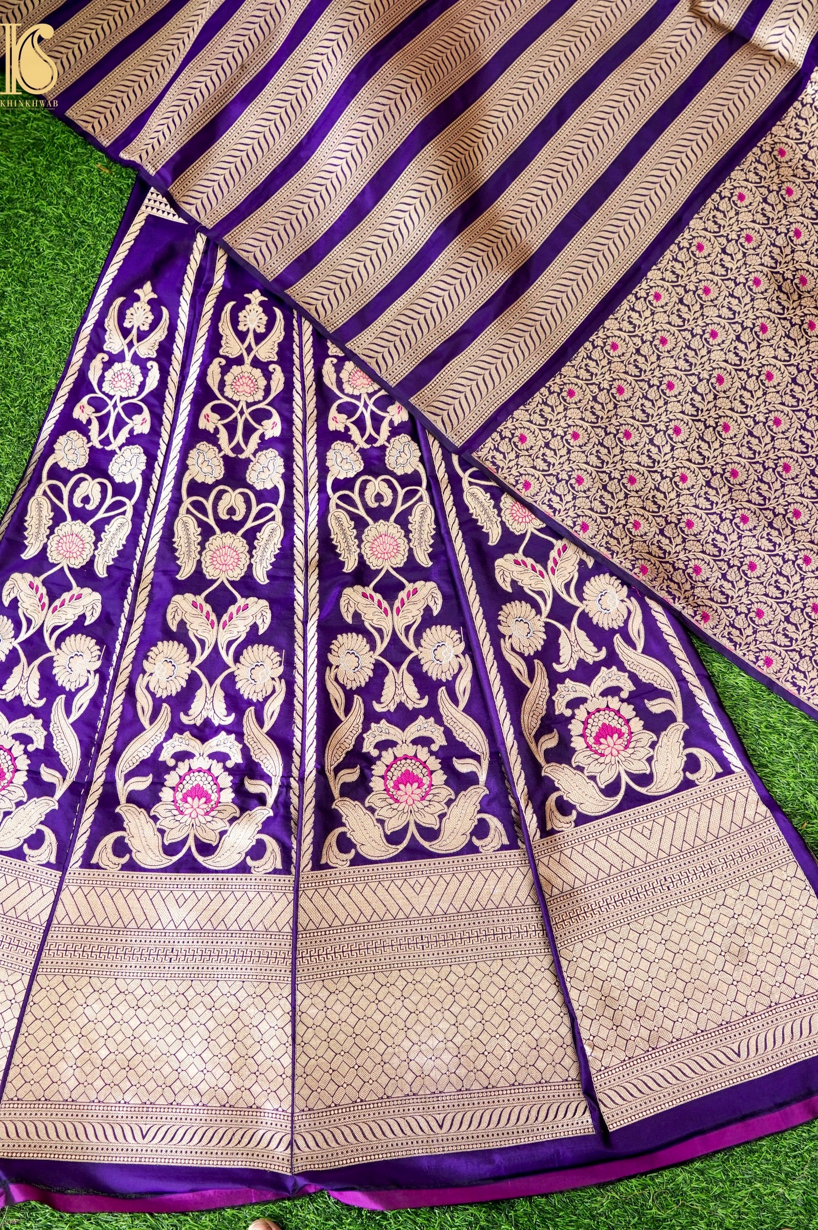 Handloom Banarasi Katan Silk Kalidar Latikaa Lehenga