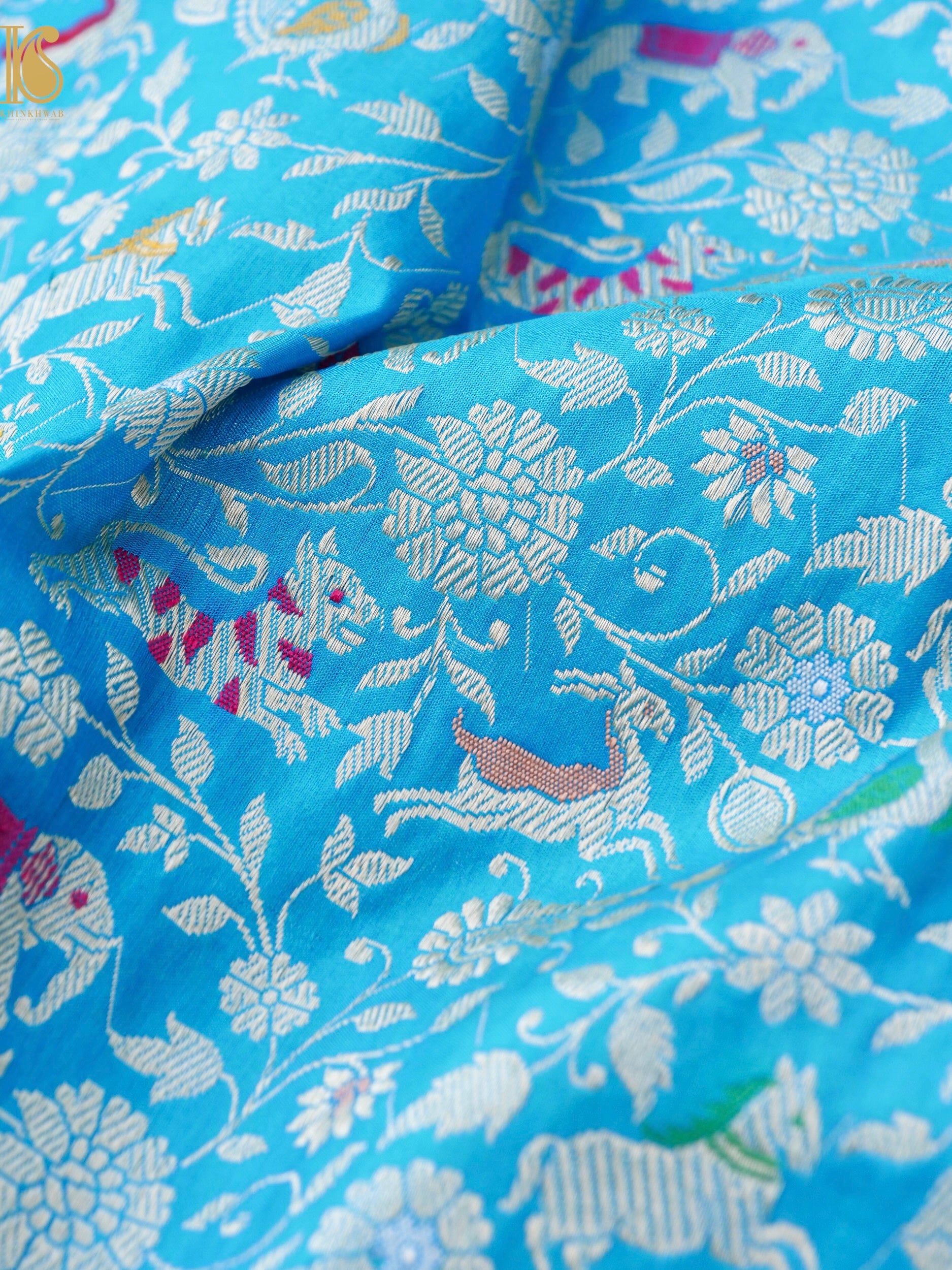 Handloom Banarasi Katan Silk Shikargah Saree
