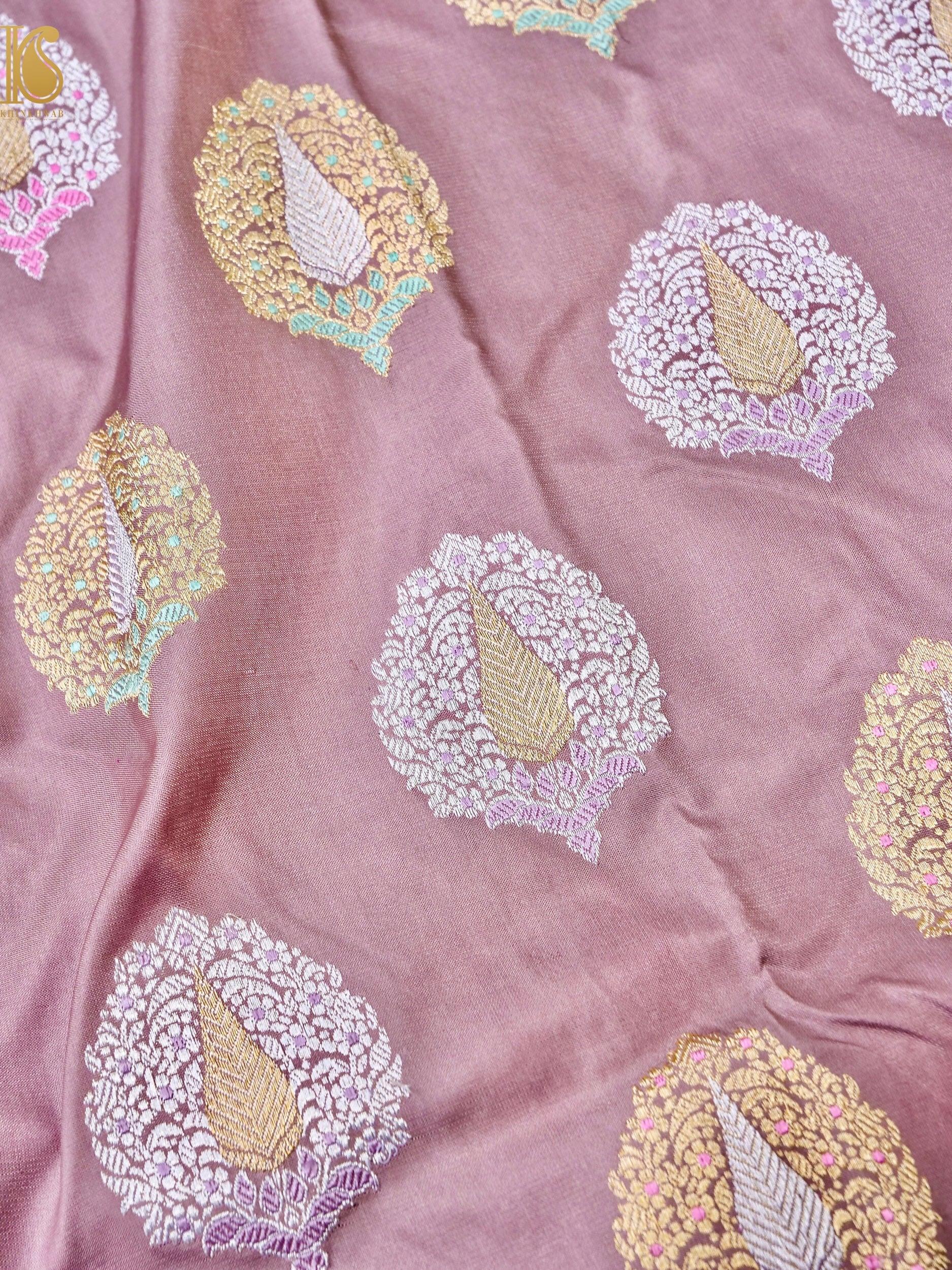 Banarasi Handwoven Katan SIlk Kadwa Mor Saree
