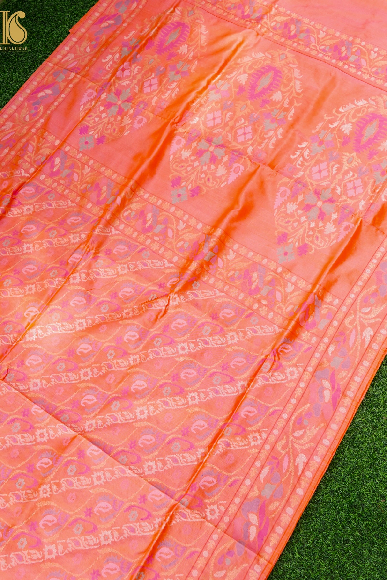 Handloom Banarasi Real Silver Zari Cotton Silk Saree